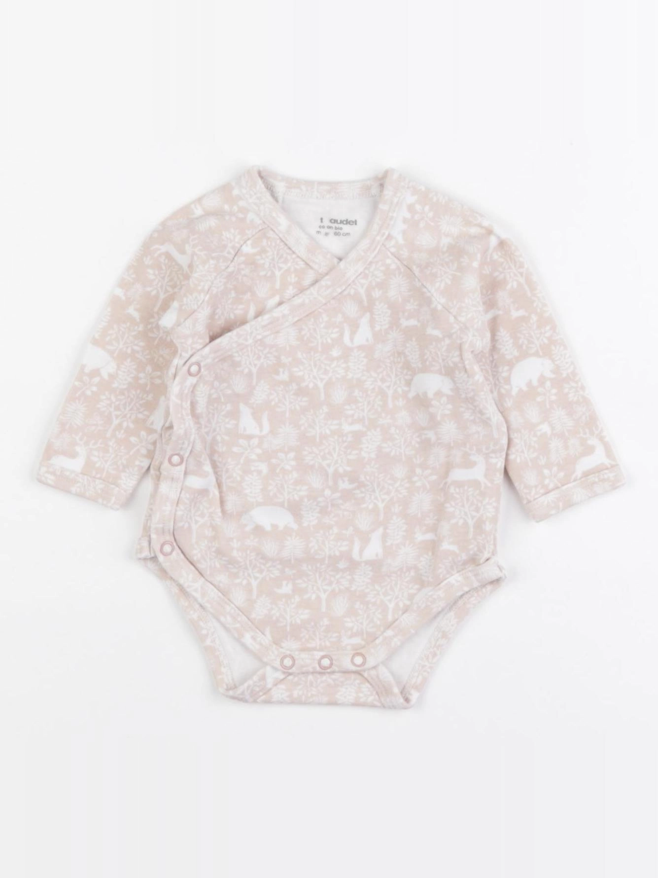 Vertbaudet - body rose, blanc - 3 mois