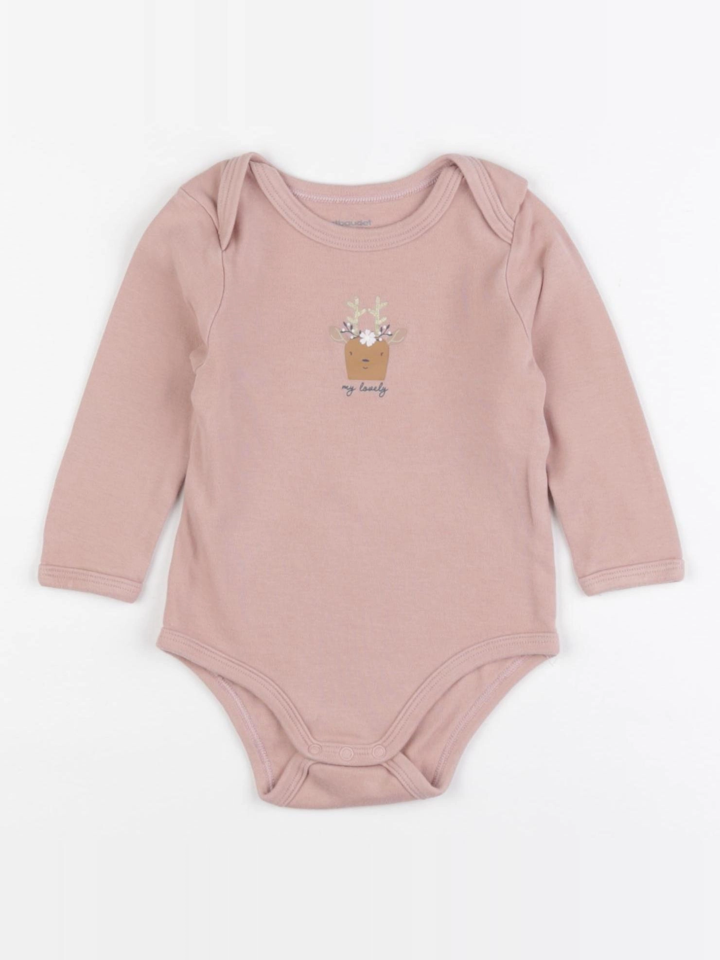 Vertbaudet - body rose - 12 mois