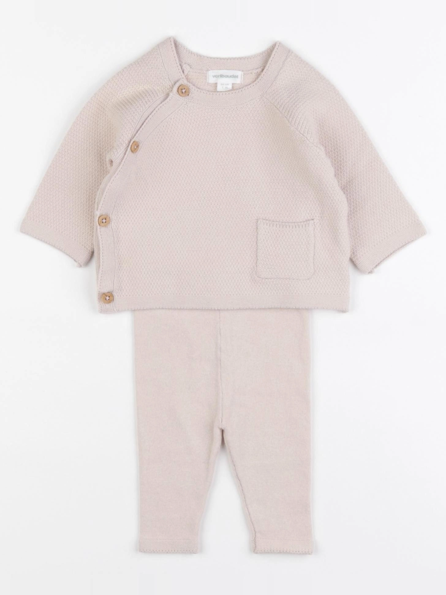 Vertbaudet - ensemble rose - 1 mois