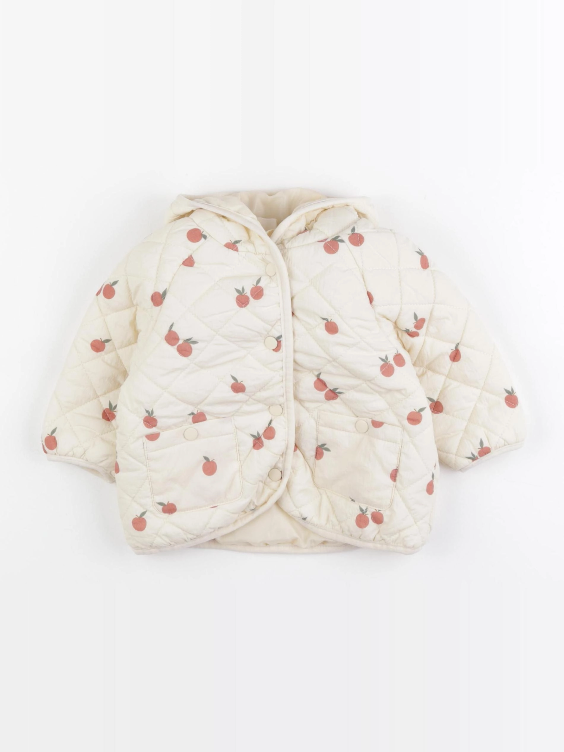 Vertbaudet - veste beige, rose - 6 mois