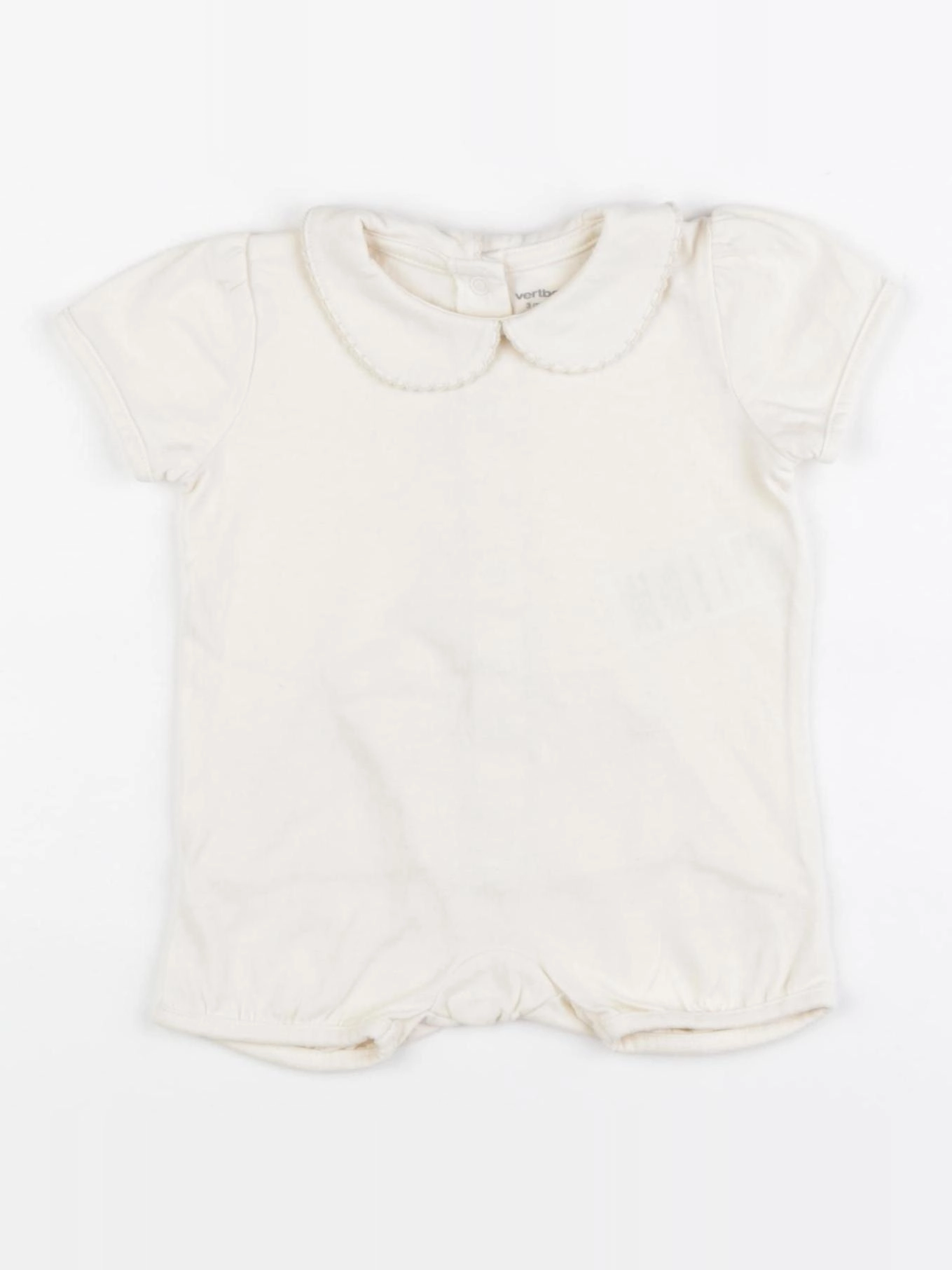 Vertbaudet - combinaison beige - 3 mois