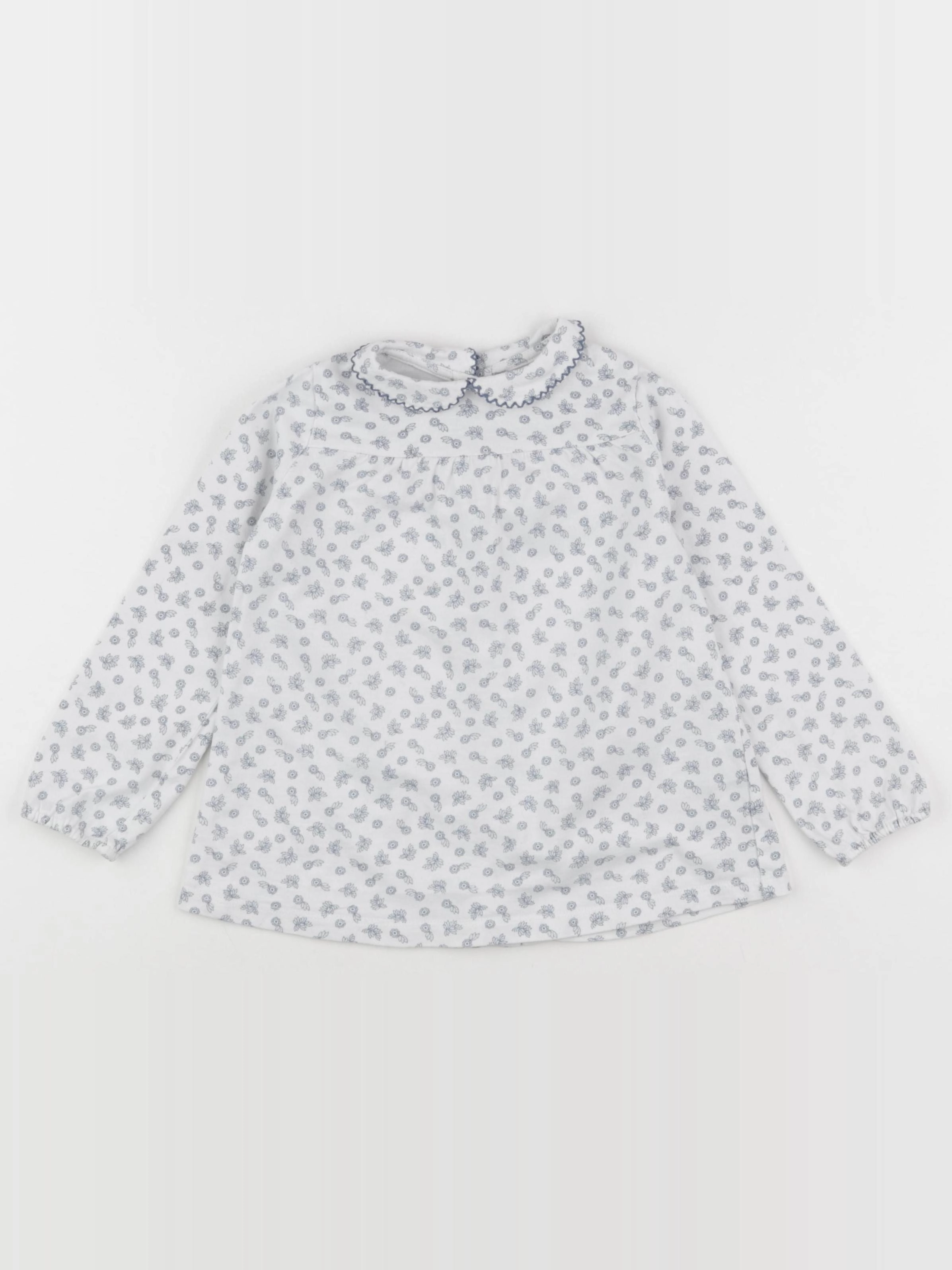 Cyrillus - tee-shirt bleu, blanc - 36 mois