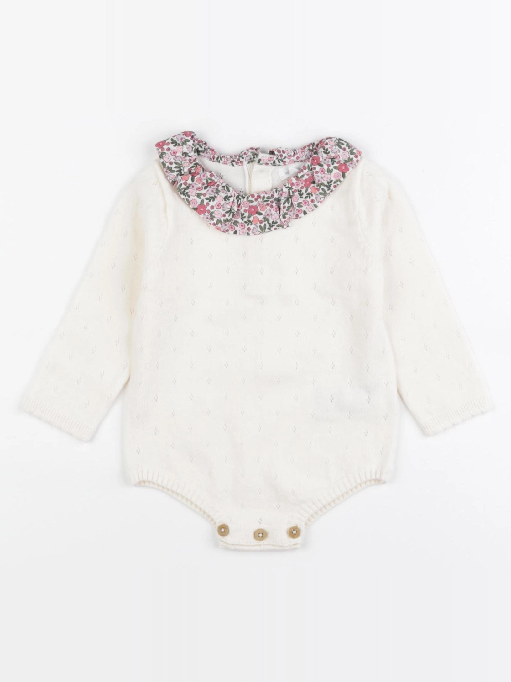 Vertbaudet - combinaison beige - 6 mois