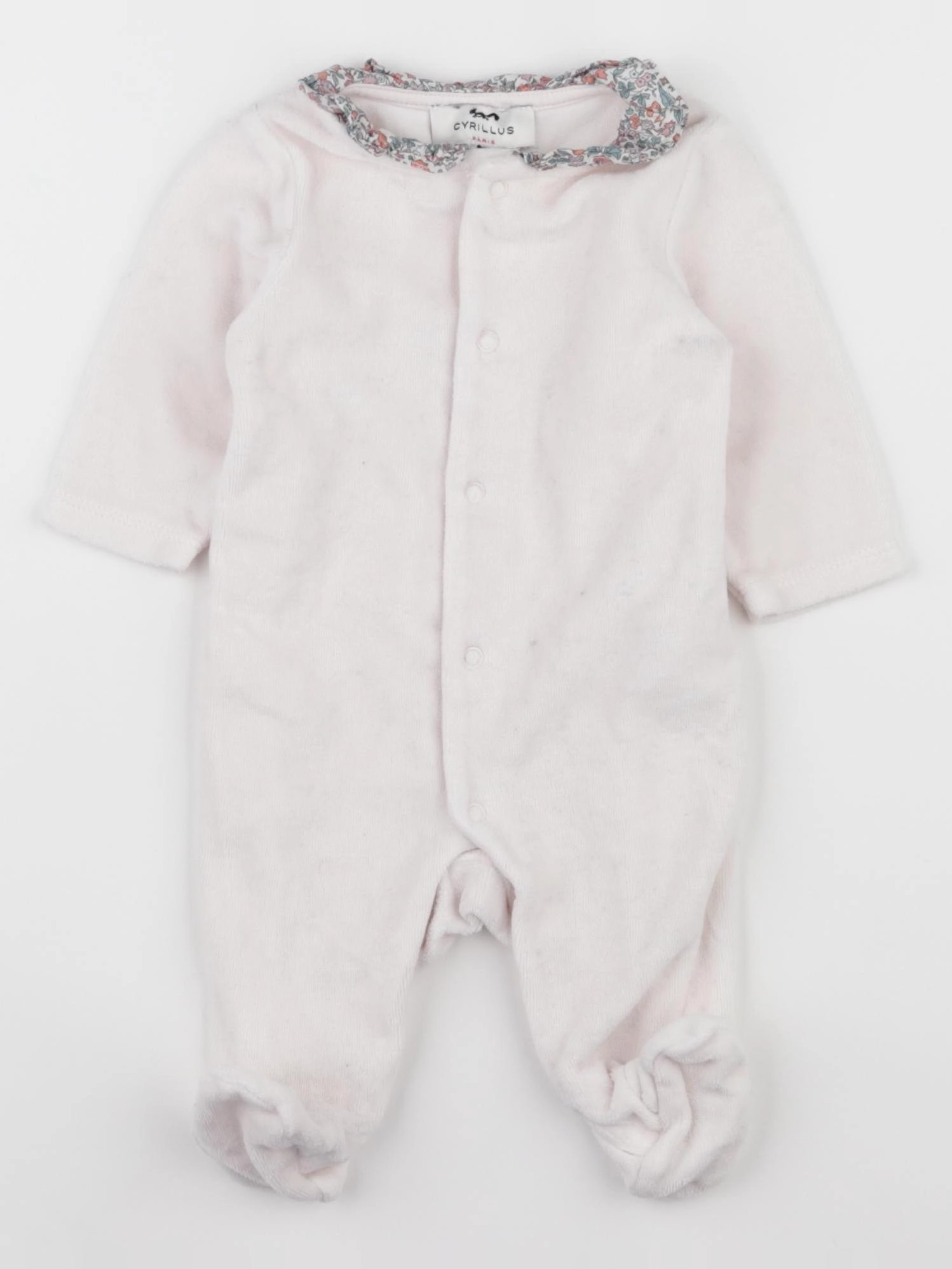 Cyrillus - pyjama velours rose - 3 mois