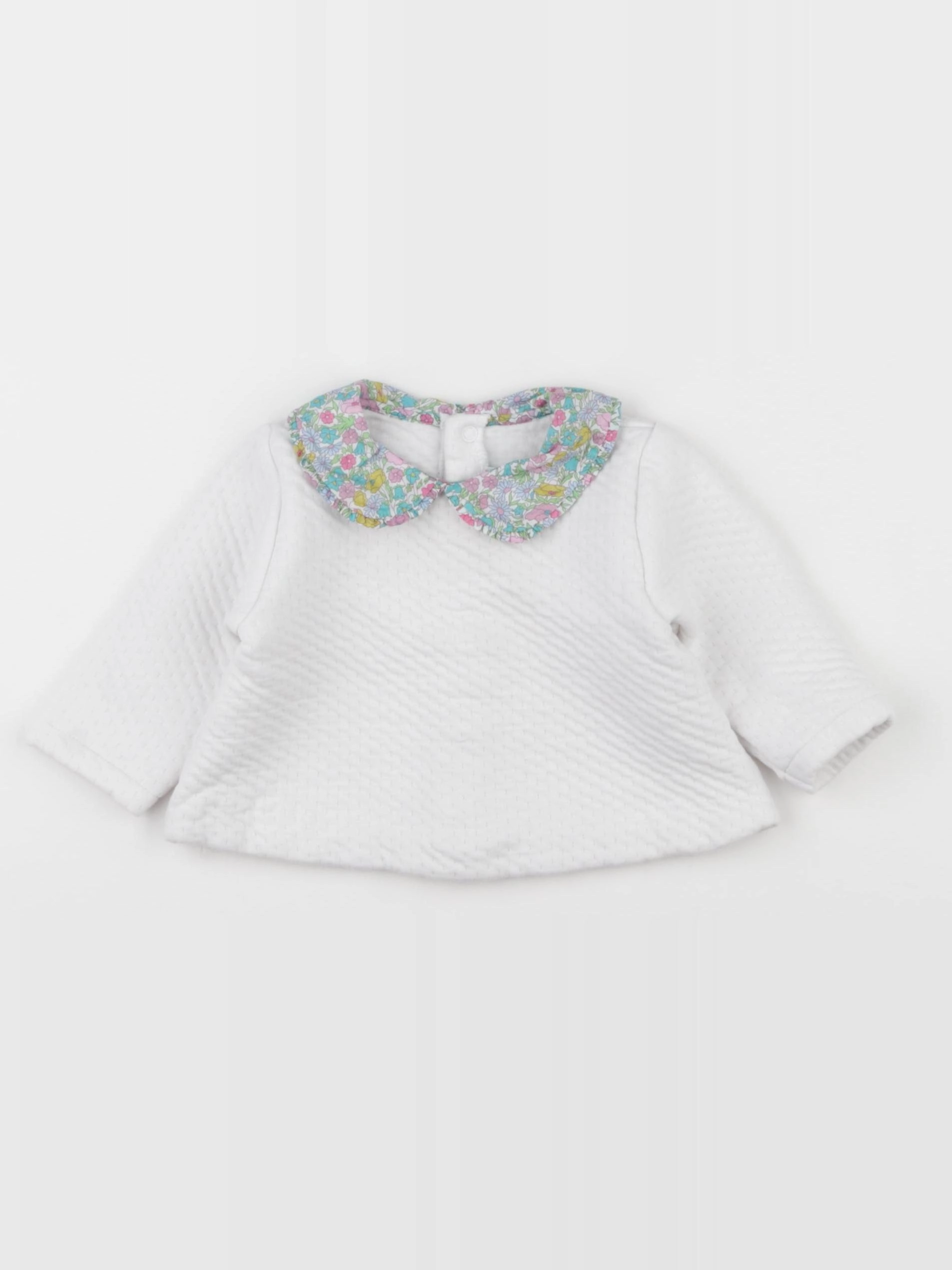 Jacadi - sweat blanc - 6 mois