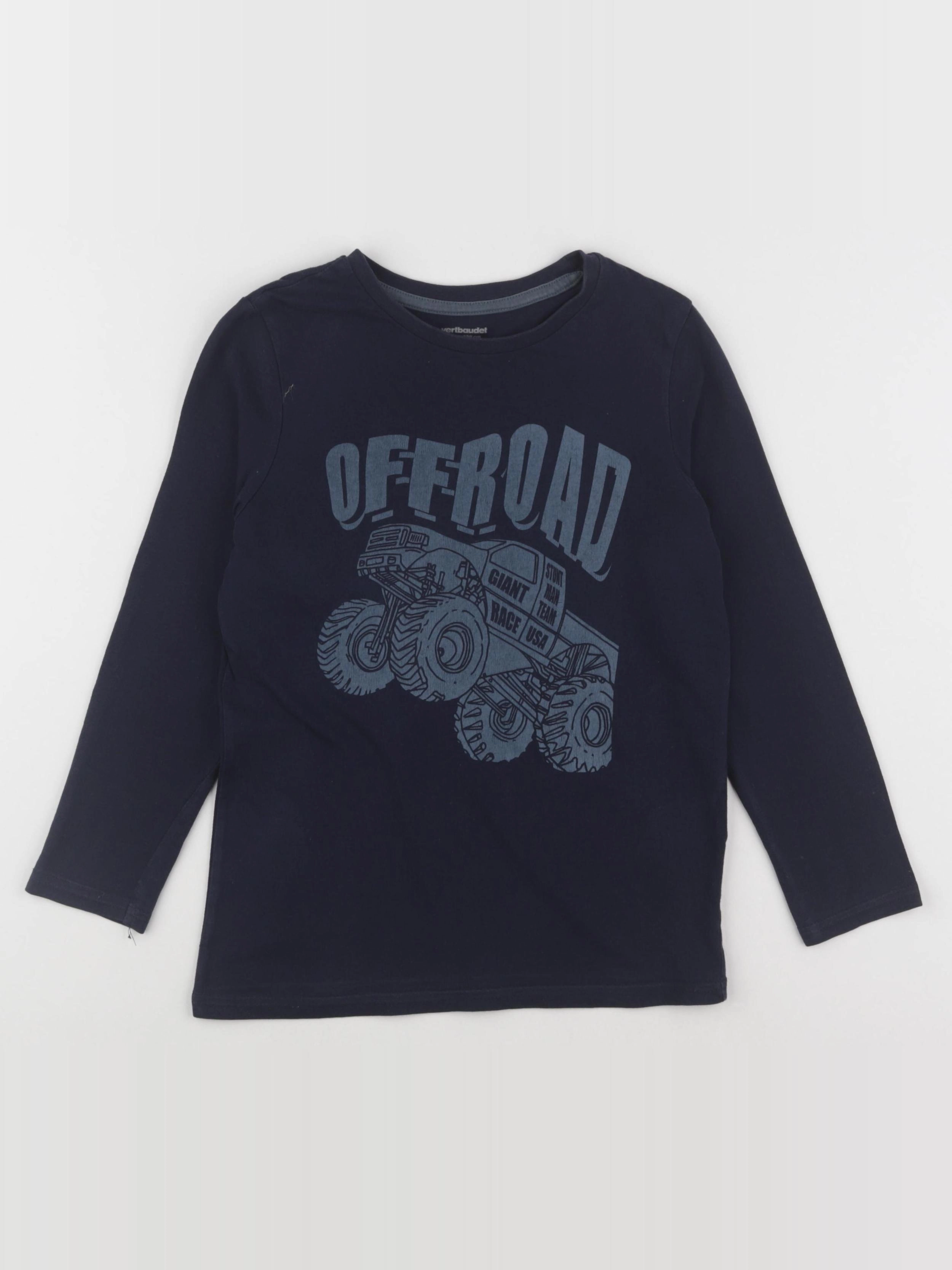 Vertbaudet - tee-shirt bleu - 8 ans