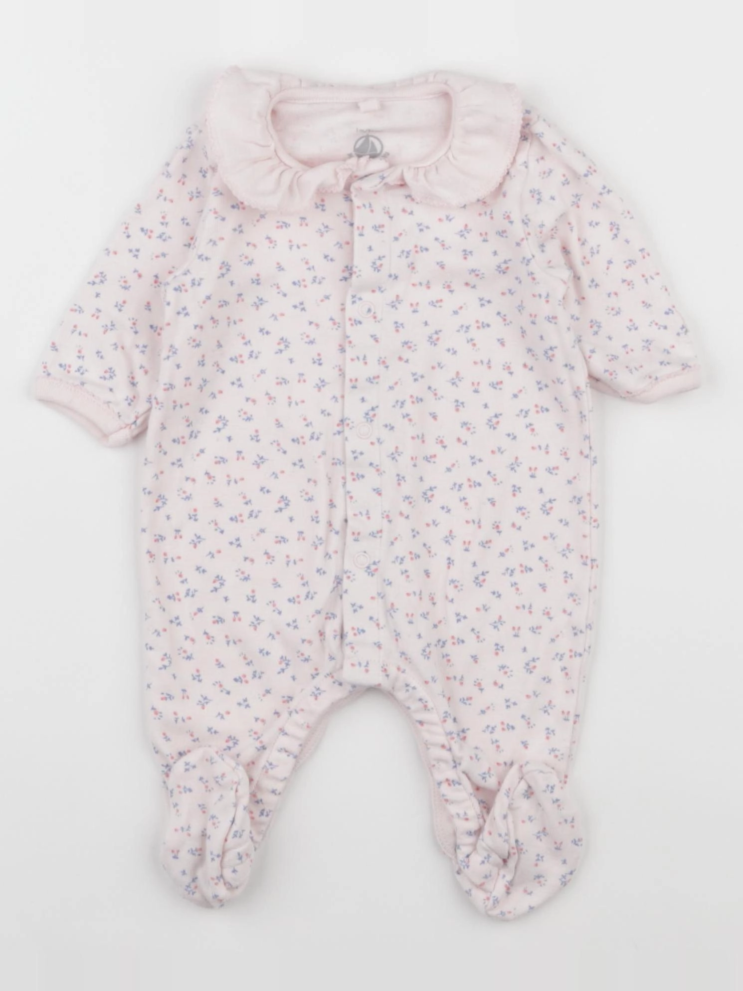 Petit Bateau - pyjama coton rose - 1 mois
