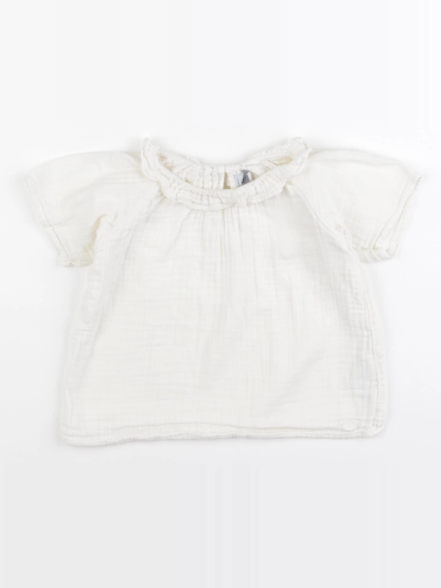 Petit Bateau - blouse blanc - 24 mois