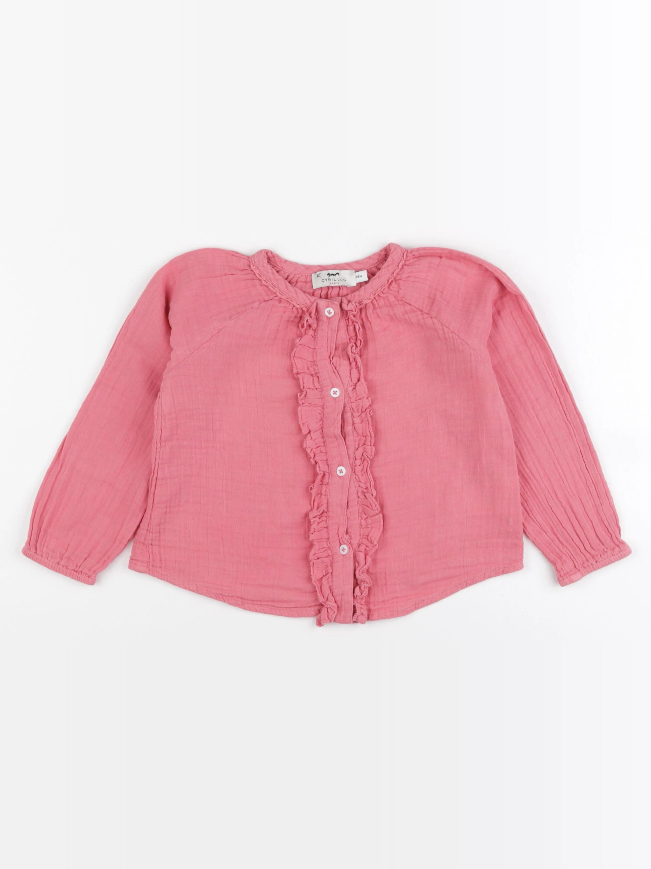 Cyrillus - blouse rose - 36 mois
