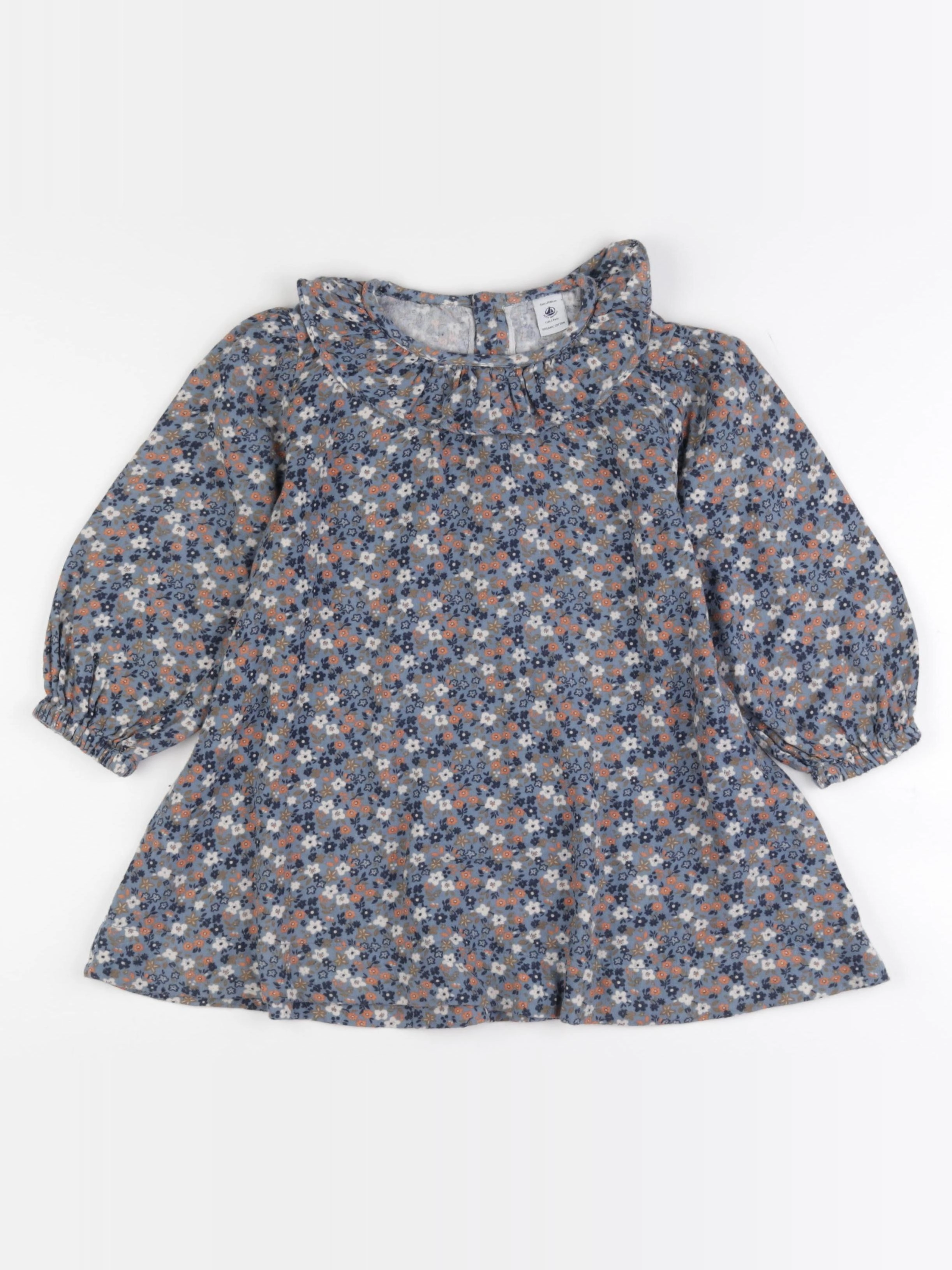 Petit Bateau - robe bleu - 5 ans
