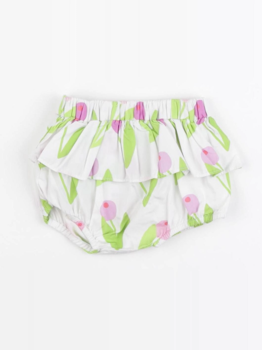 Jacadi - bloomer blanc, vert - 3 mois