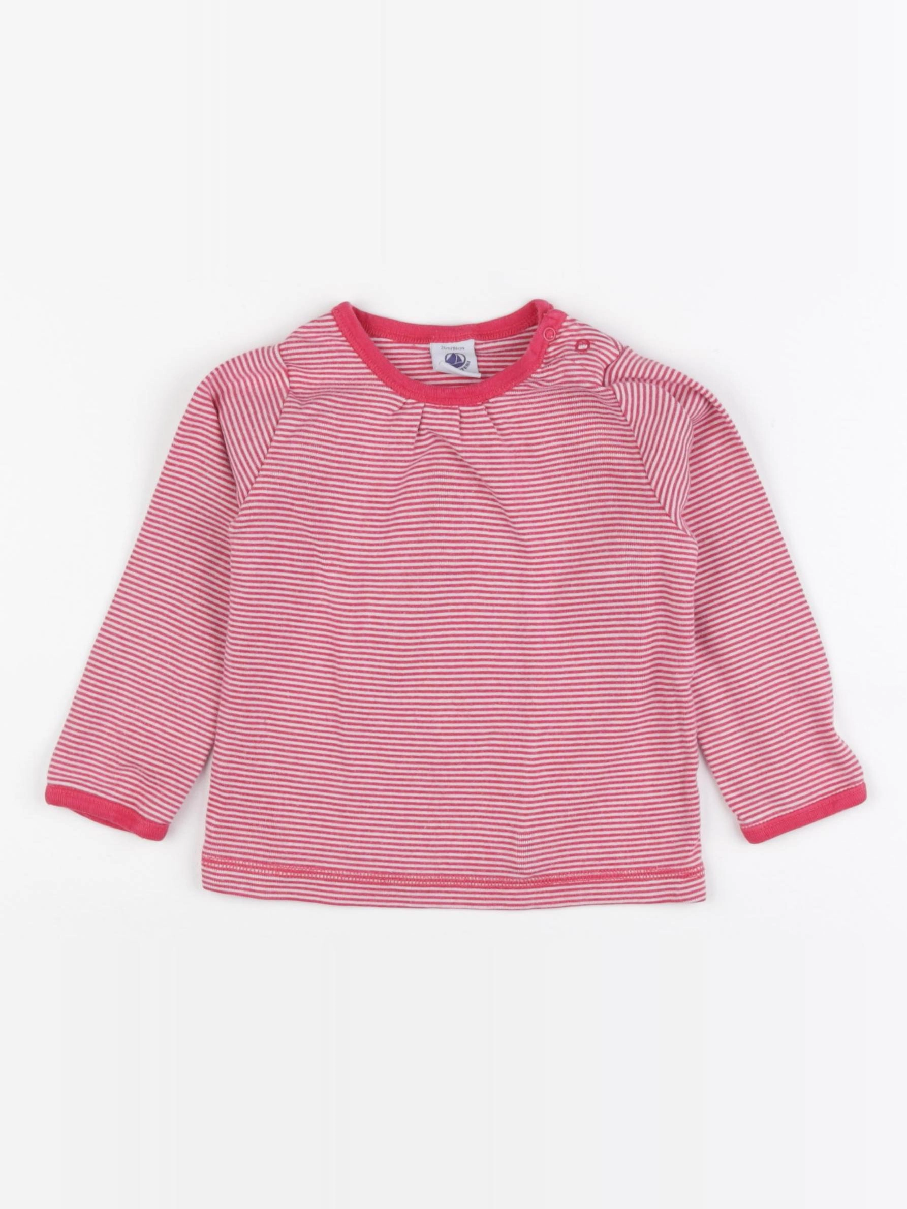Petit Bateau - tee-shirt rose - 24 mois