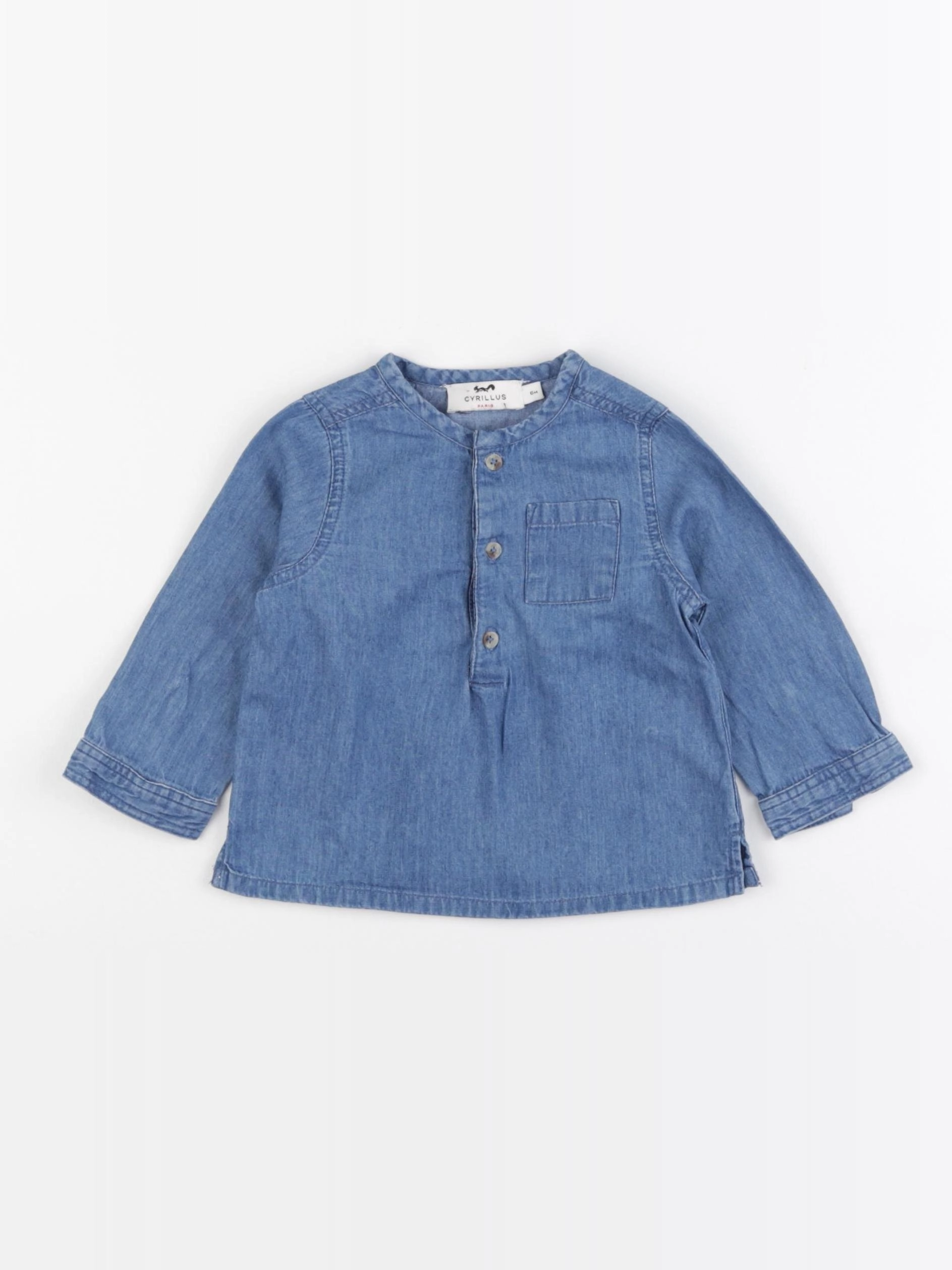 Cyrillus - blouse bleu - 6 mois