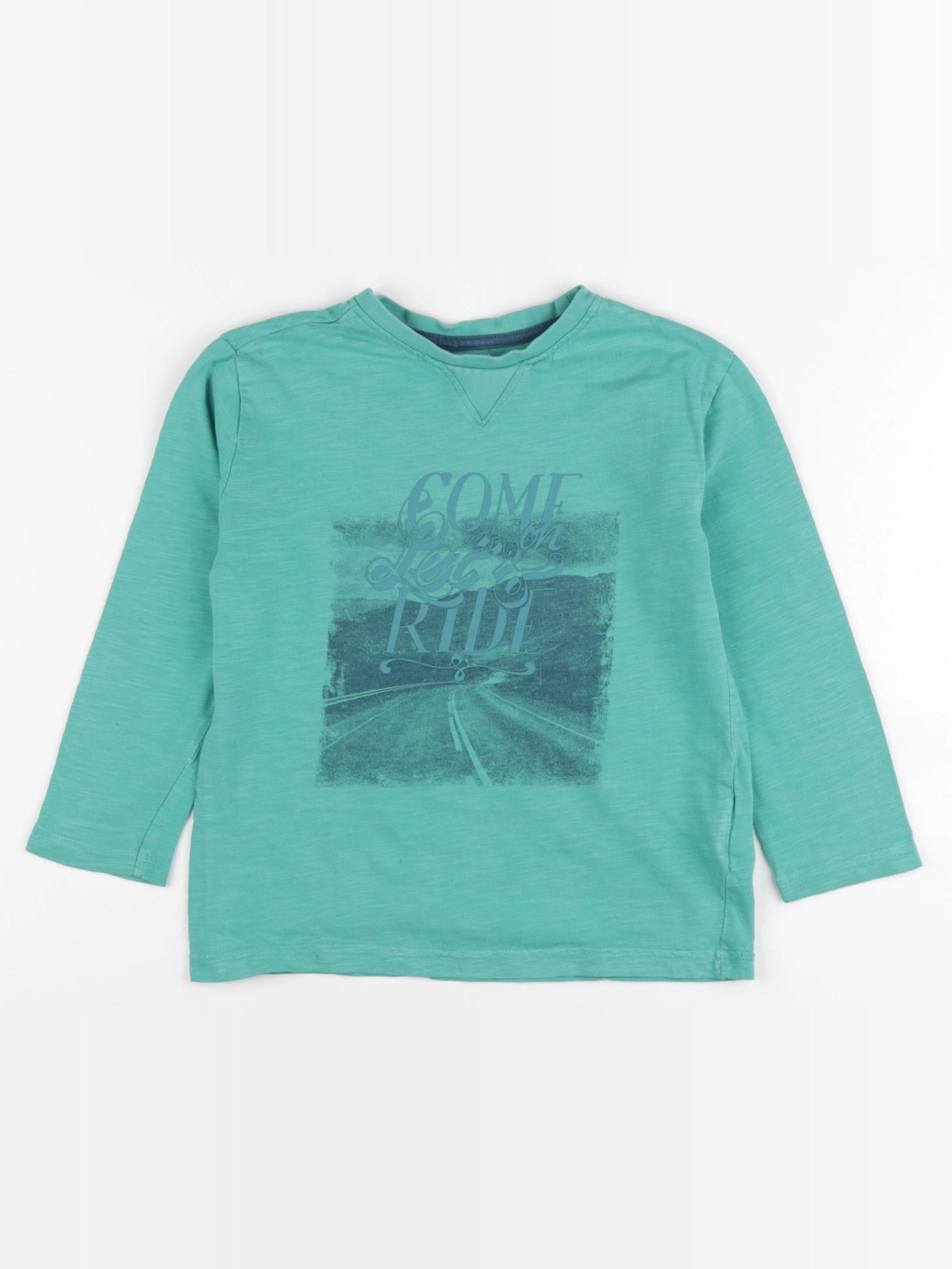 Vertbaudet - tee-shirt vert - 6 ans