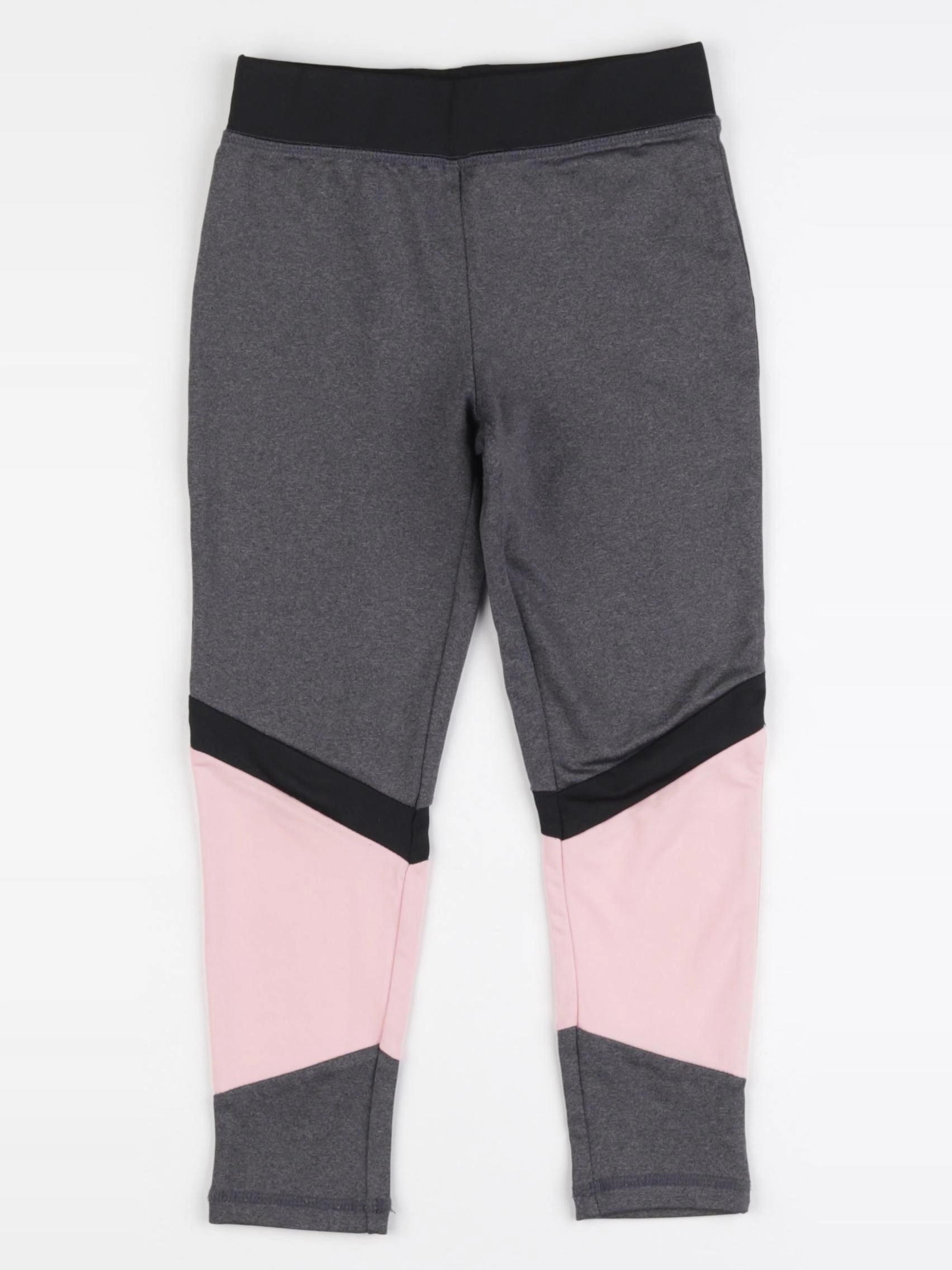 Vertbaudet - legging gris, rose - 5 ans
