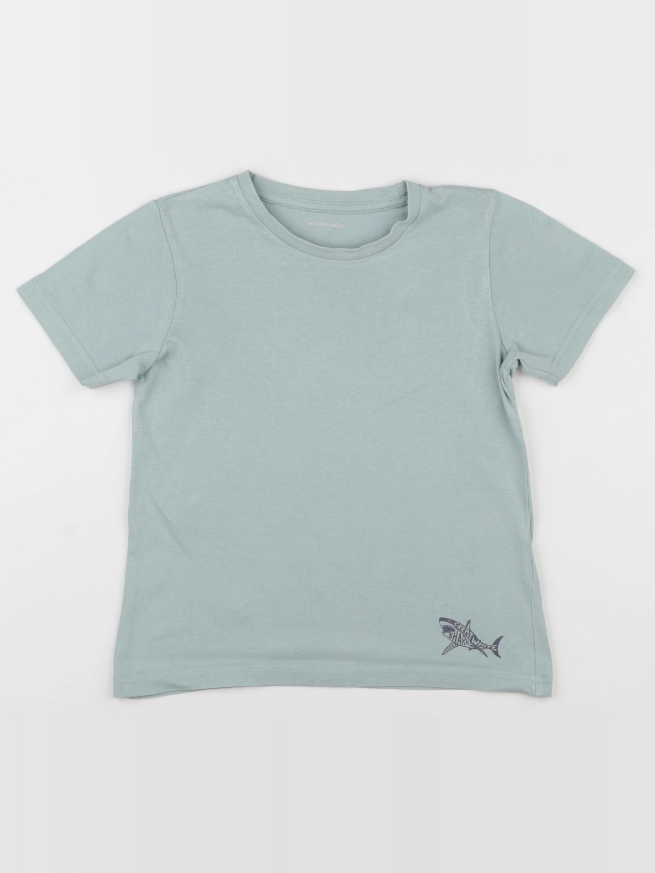 Vertbaudet - tee-shirt vert - 6 ans