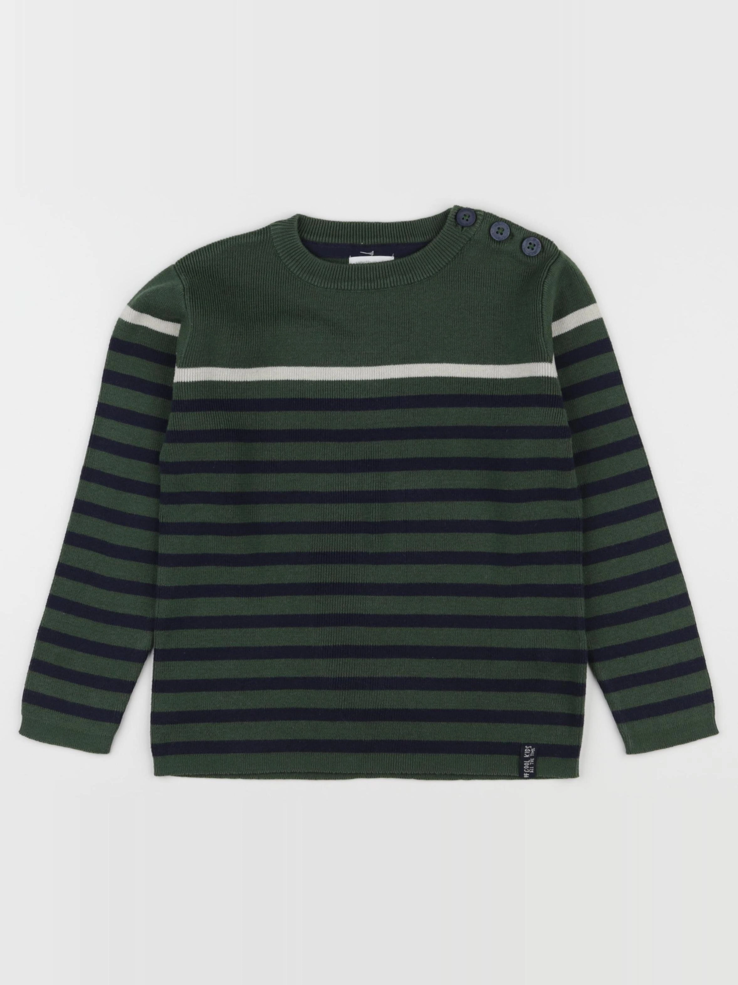 Vertbaudet - pull vert - 6 ans
