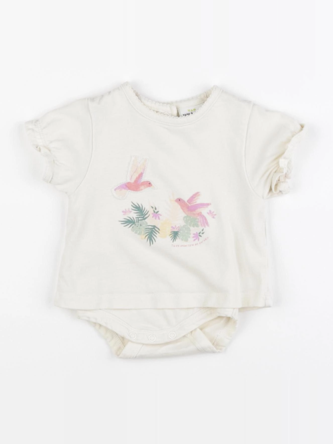 Tape à l'oeil - body tee-shirt blanc - 3 mois