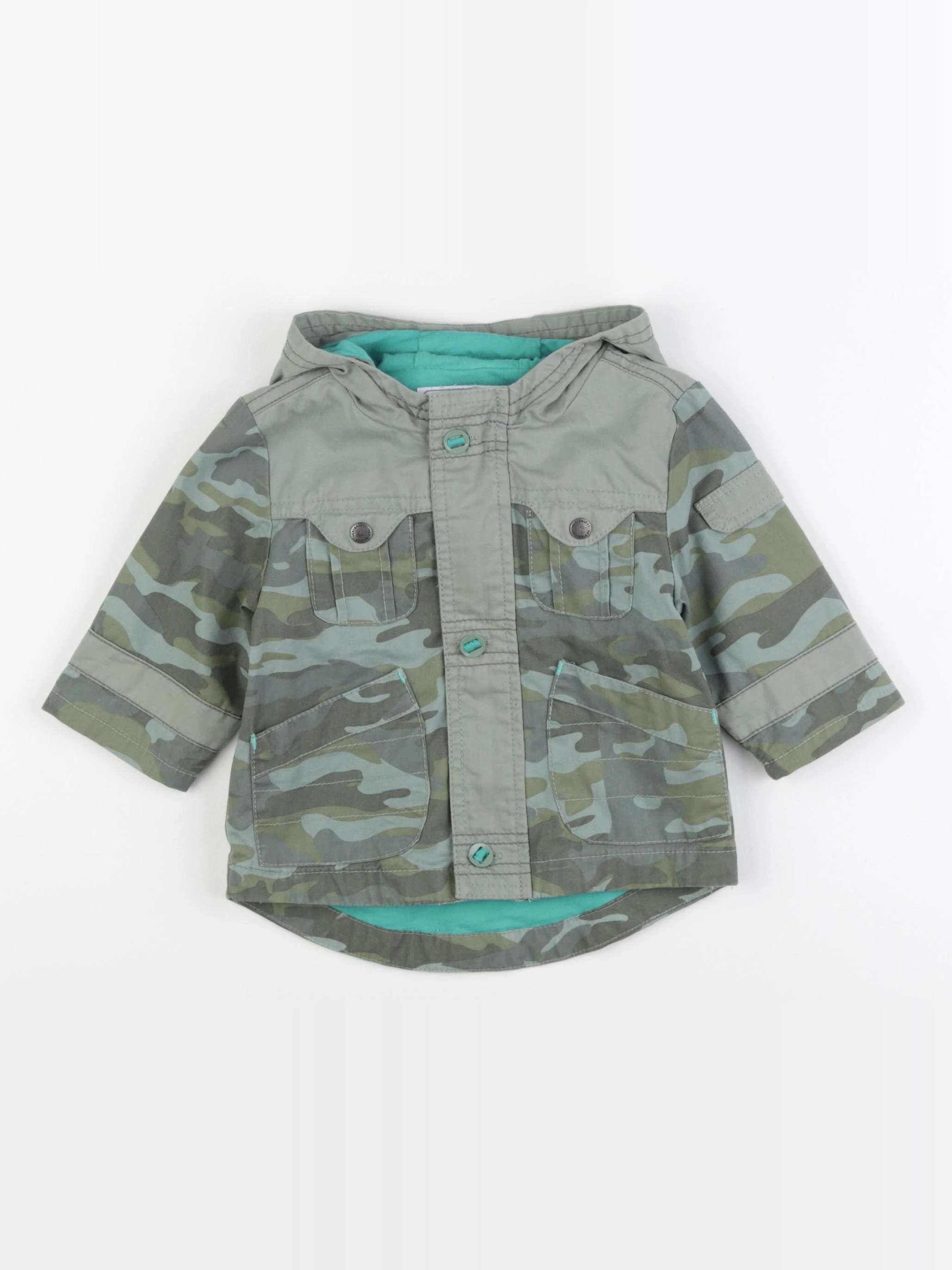 Vertbaudet - veste vert - 9 mois