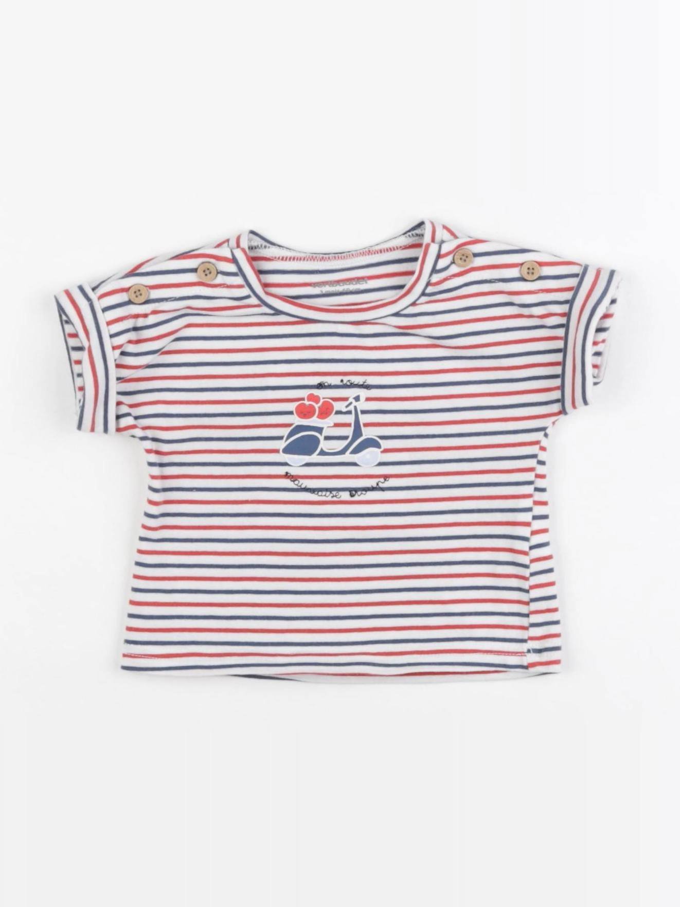 Vertbaudet - tee-shirt multicolore - 3 mois