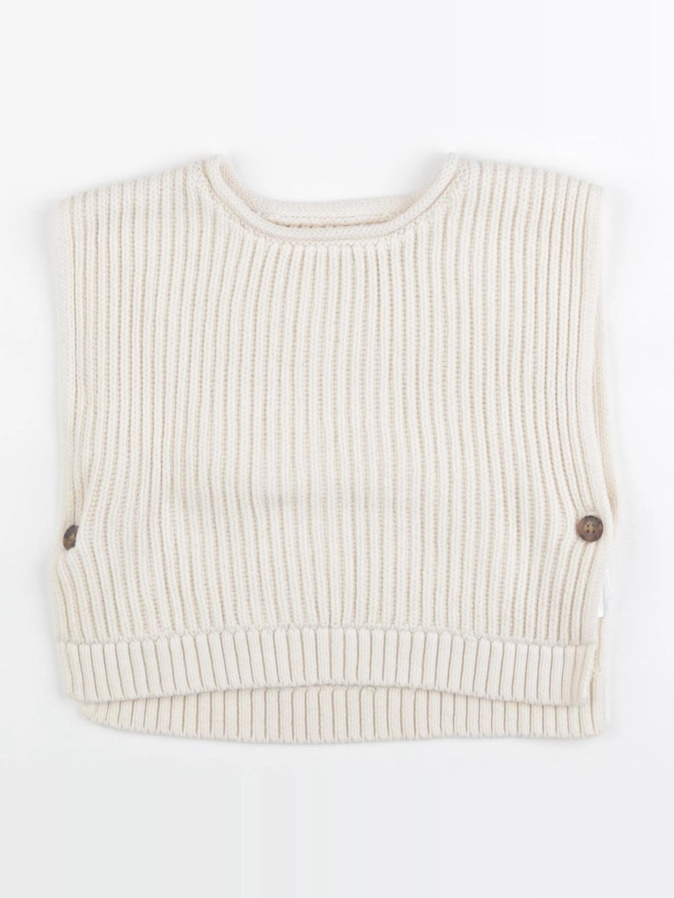 Vertbaudet - pull blanc - 12 mois