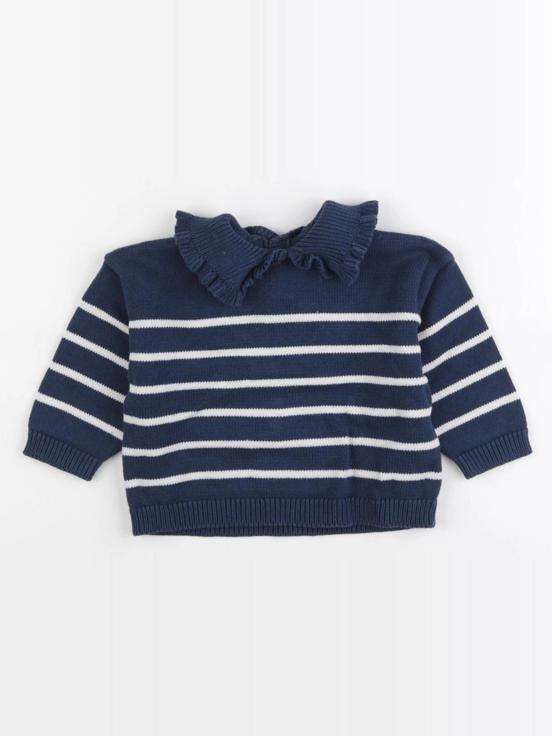 Vertbaudet - pull bleu - 12 mois