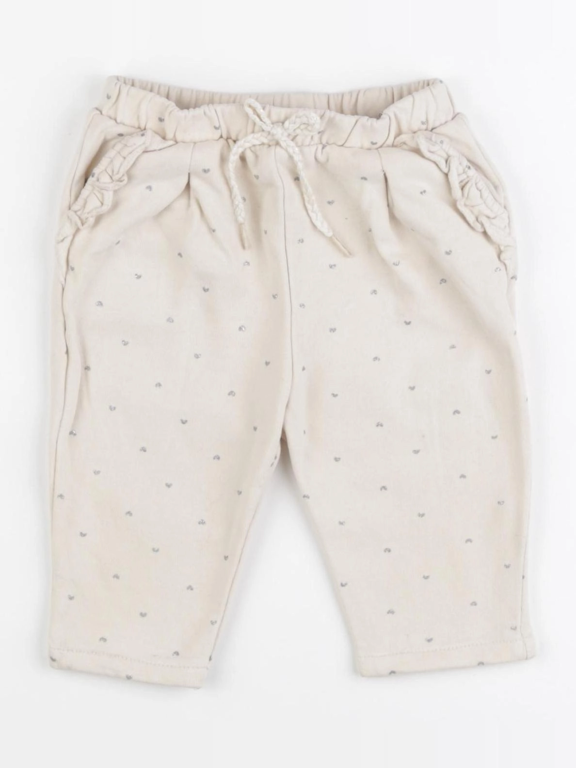 Vertbaudet - pantalon beige - 9 mois