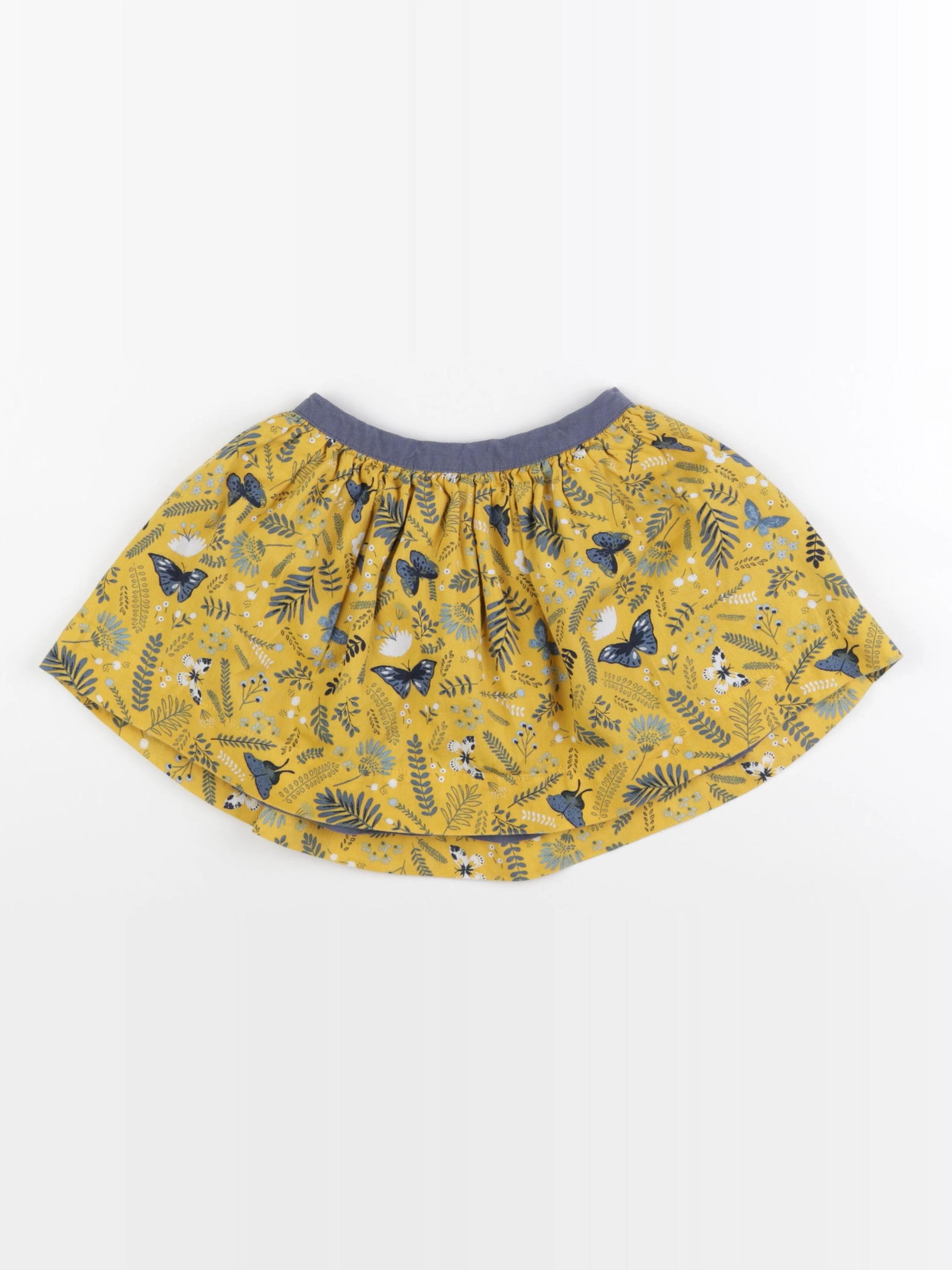 Vertbaudet - jupe réversible bleu, jaune - 5 ans