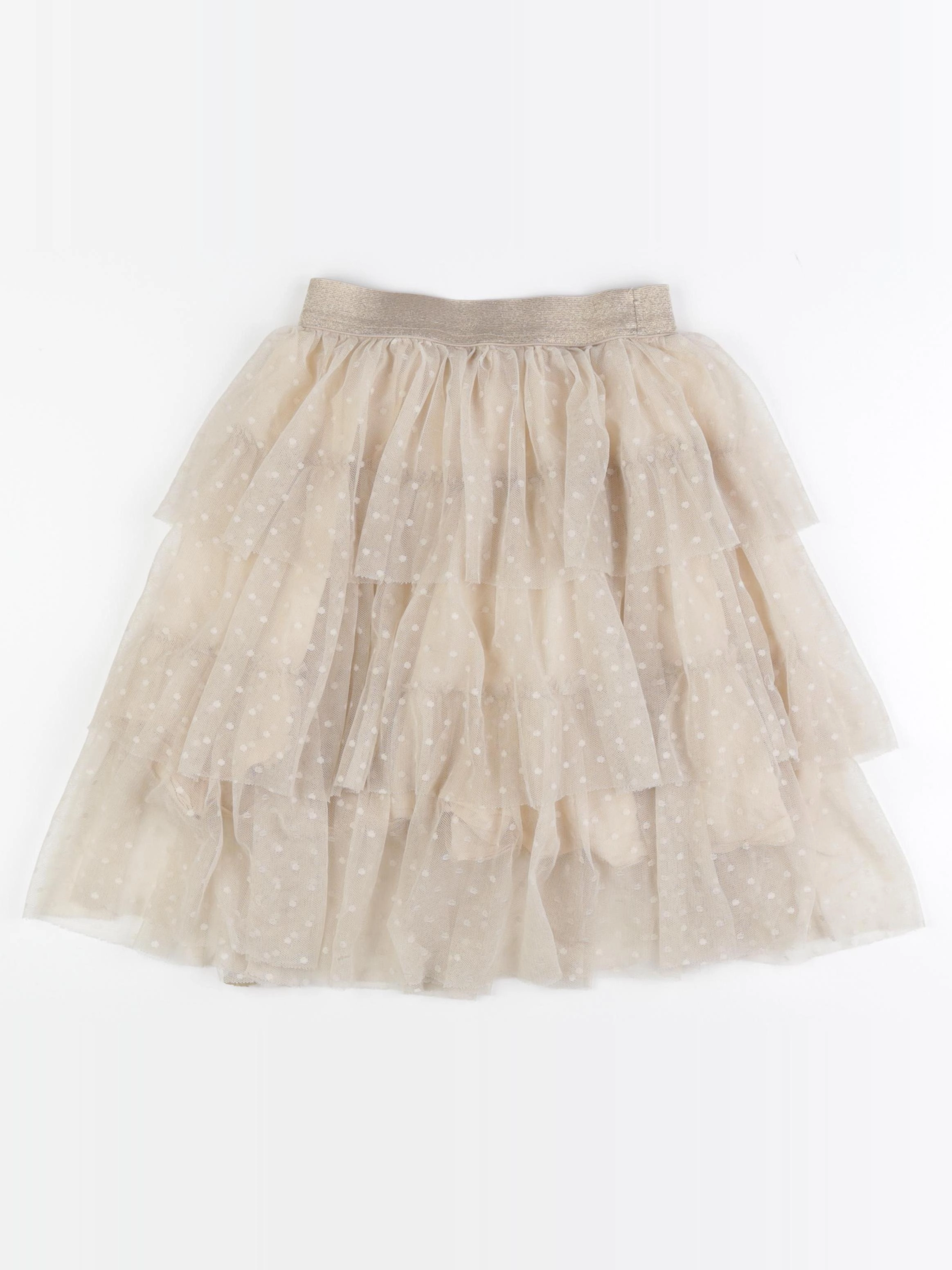 Vertbaudet - jupe beige - 10 ans