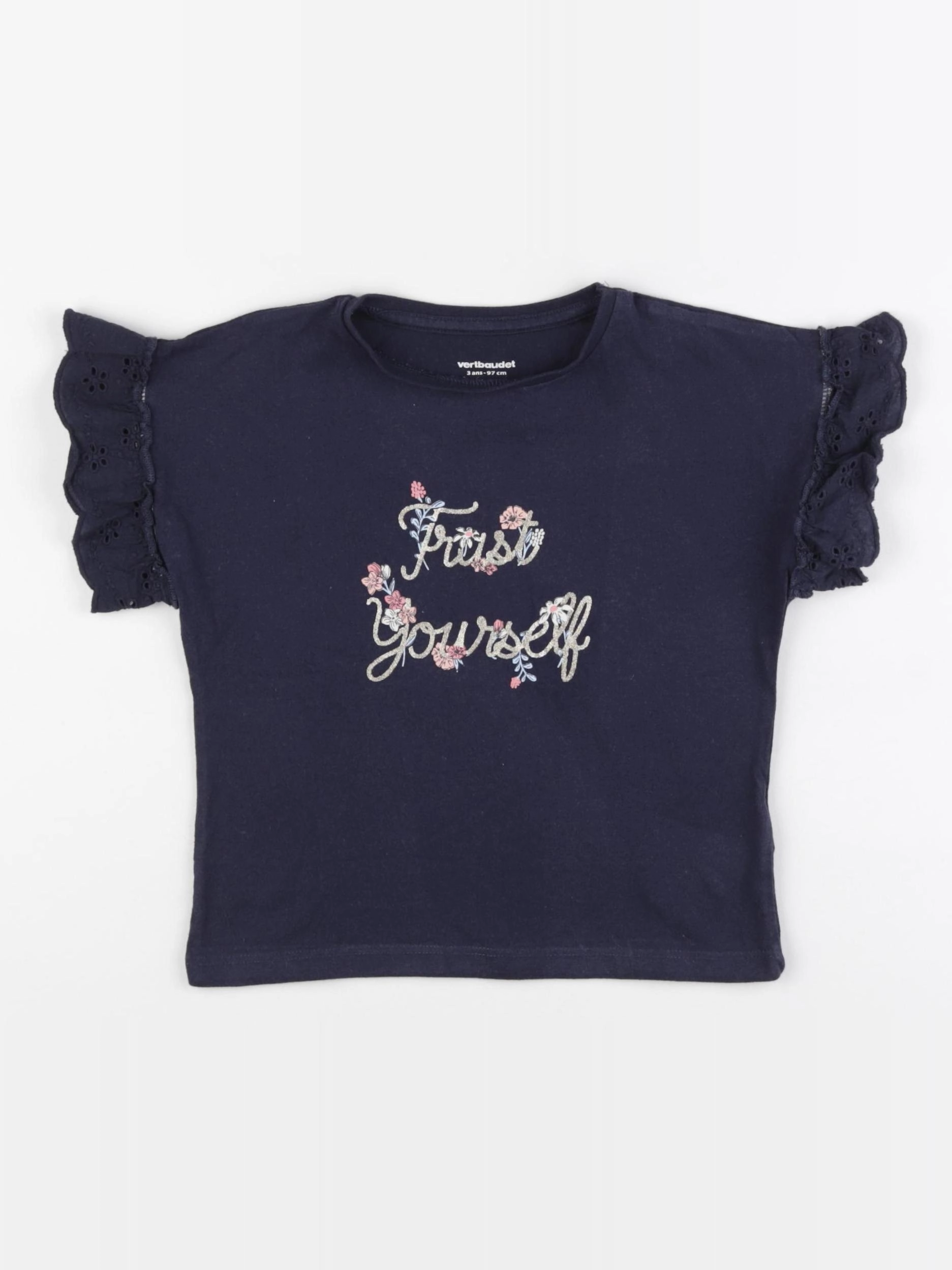 Vertbaudet - tee-shirt bleu - 3 ans