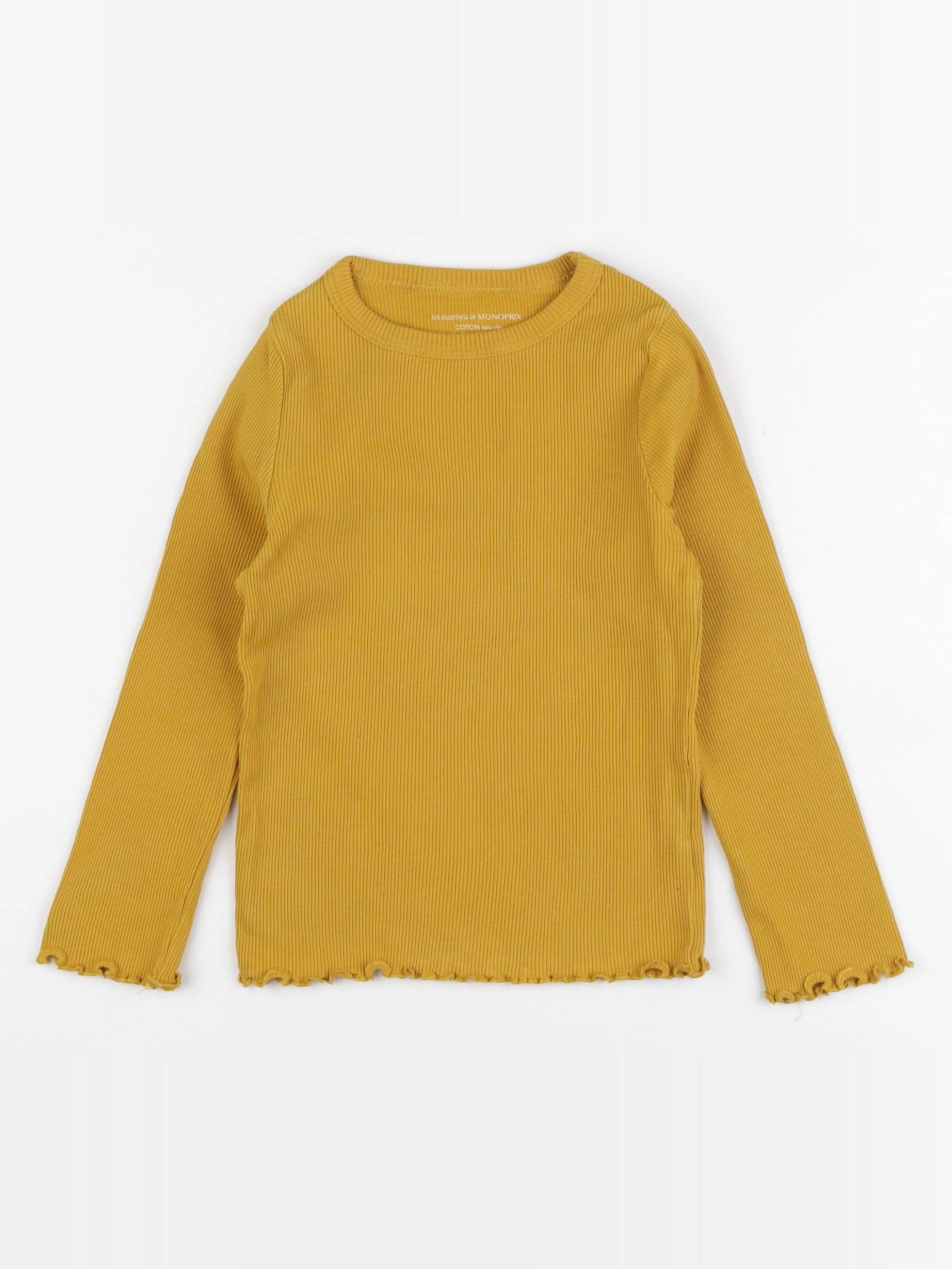 Monoprix - tee-shirt jaune - 4 ans