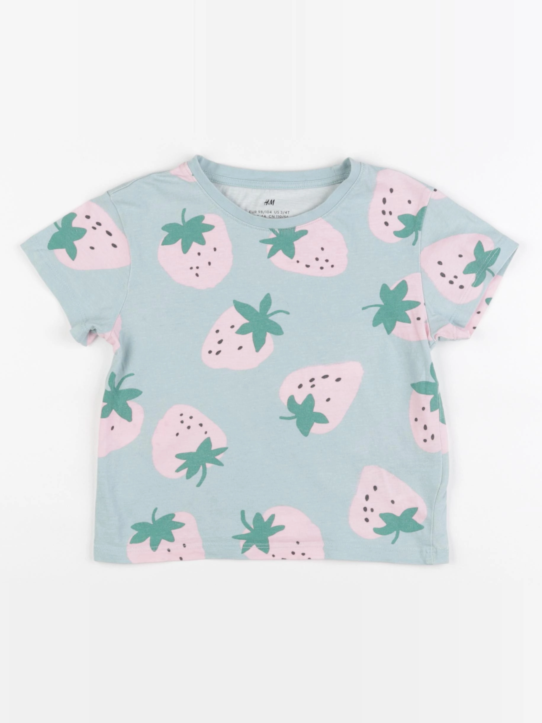 H&M - tee-shirt vert - 2/4 ans
