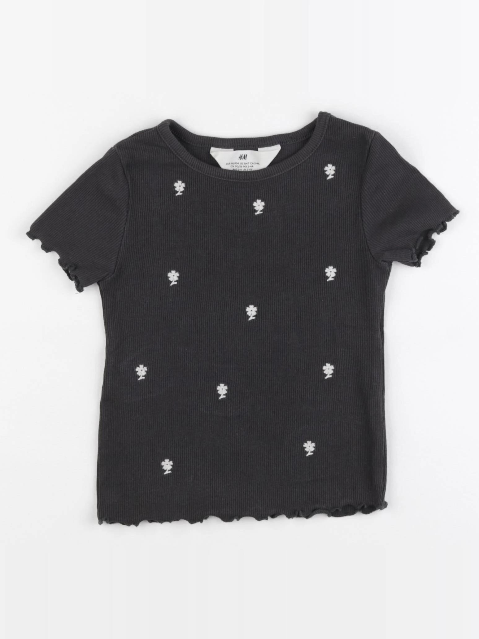 H&M - tee-shirt gris - 2/4 ans