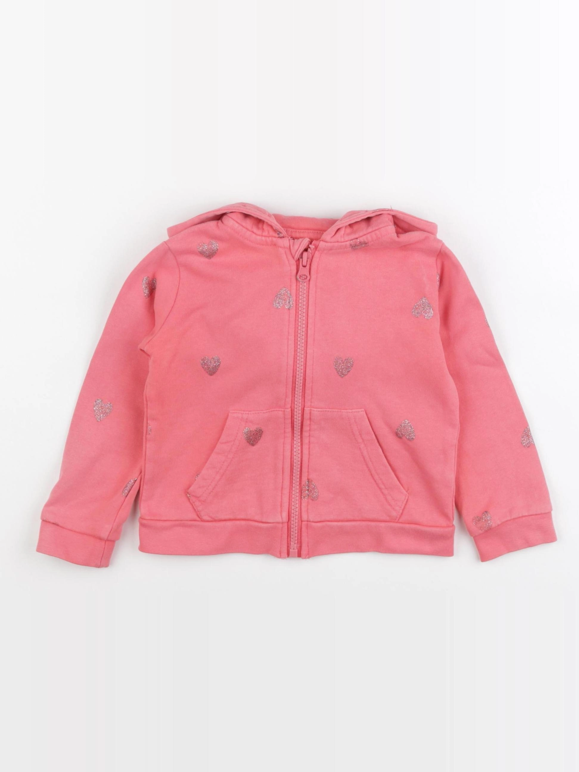 Vertbaudet - sweat rose - 3 ans