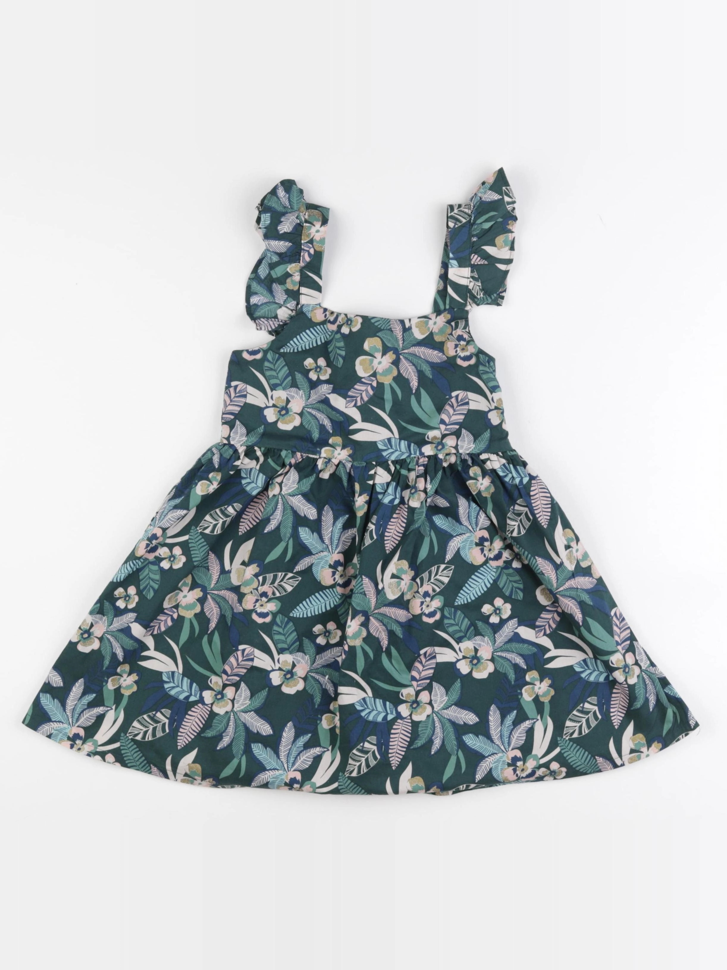 Vertbaudet - robe vert - 4 ans