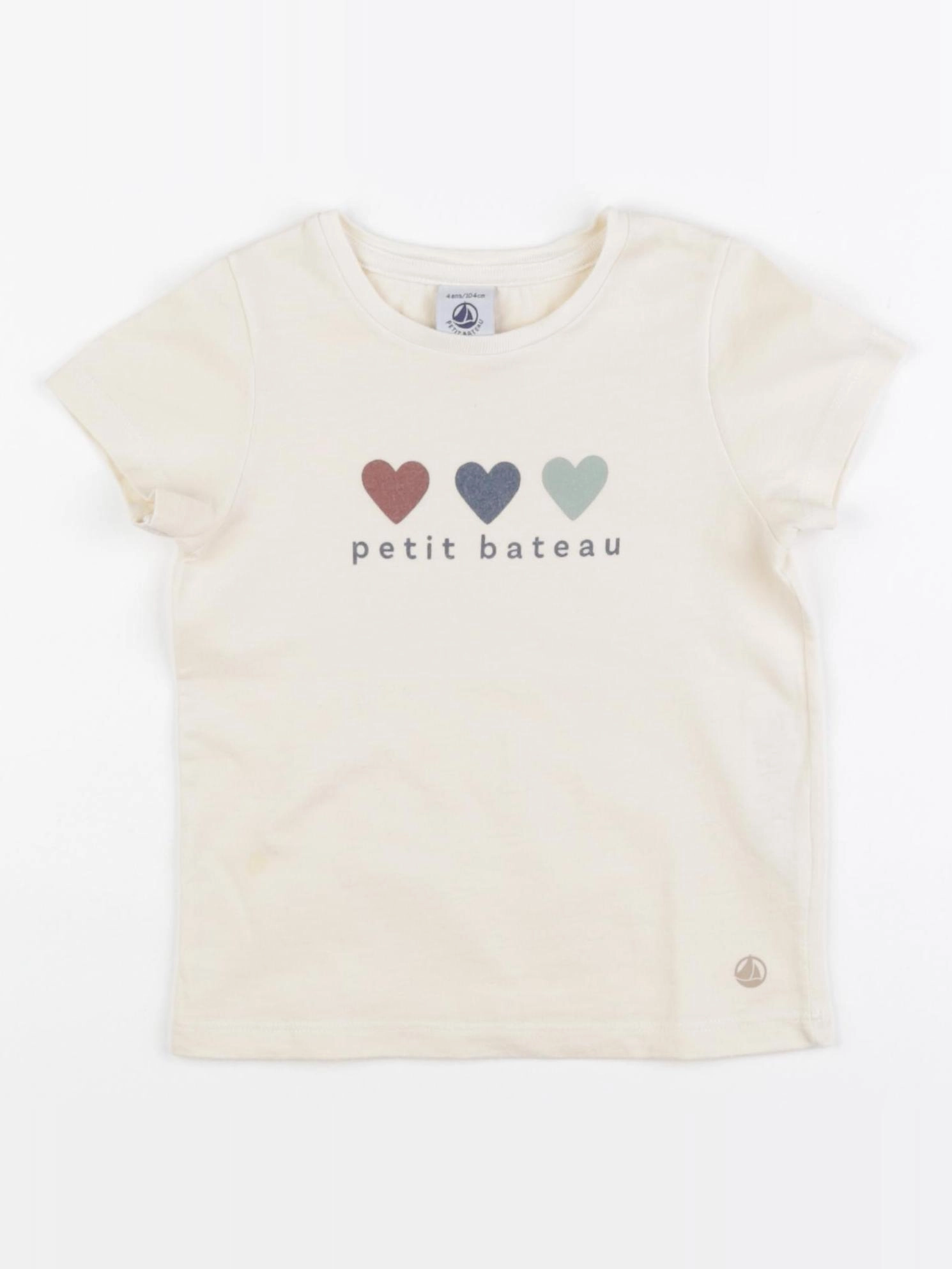 Petit Bateau - tee-shirt beige - 4 ans