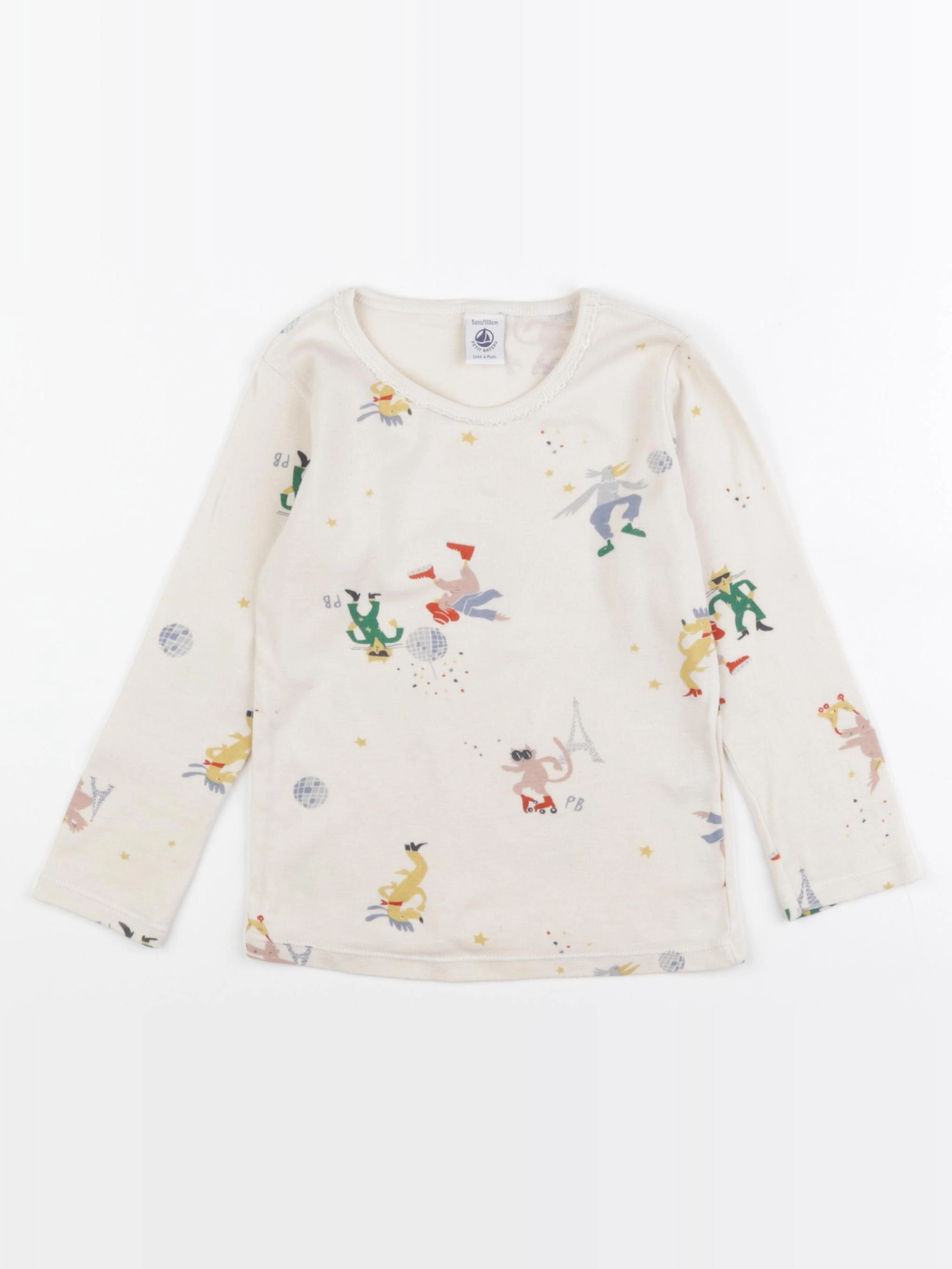 Petit Bateau - tee-shirt multicolore - 5 ans