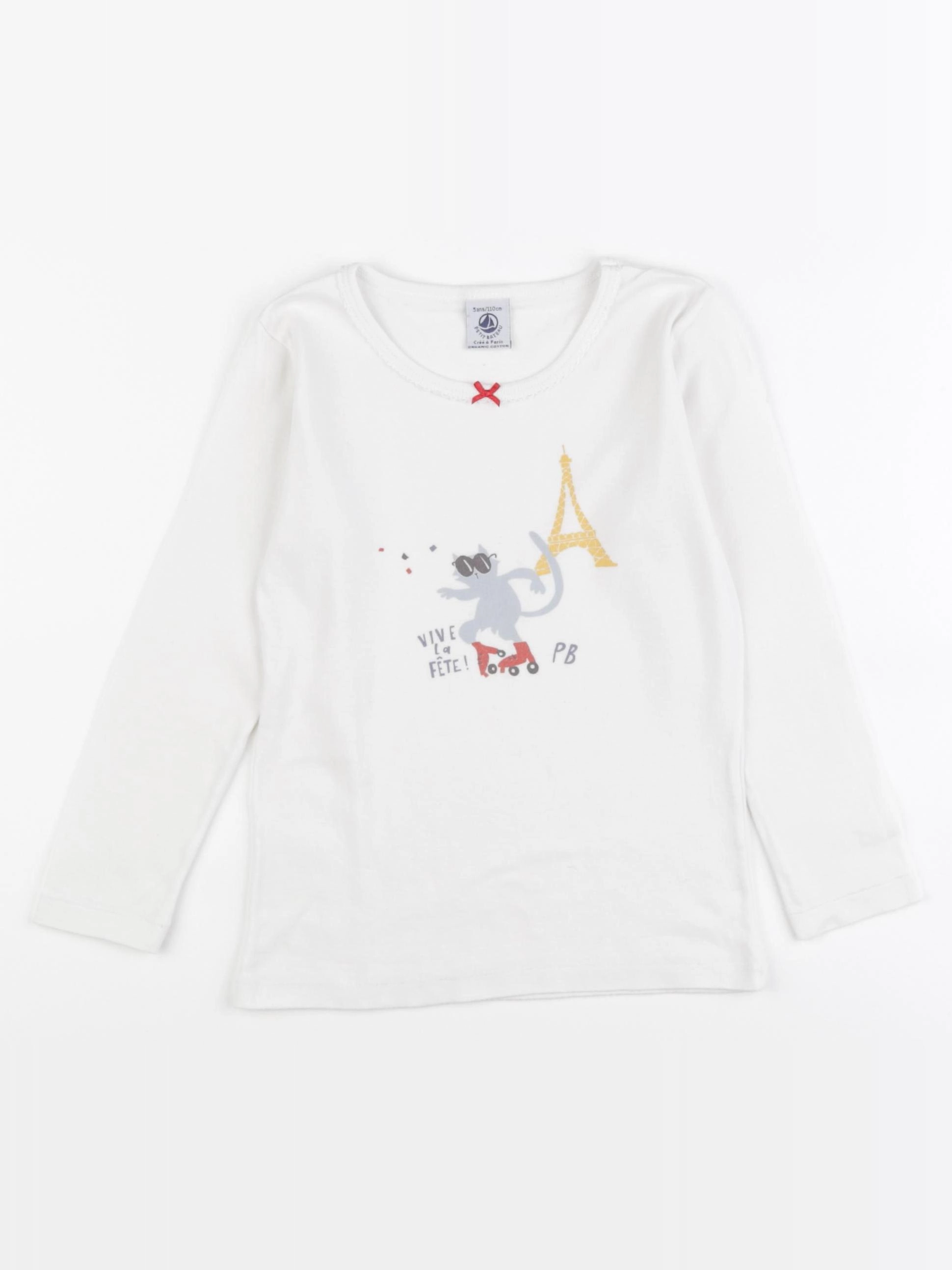 Petit Bateau - maillot de corps blanc - 5 ans