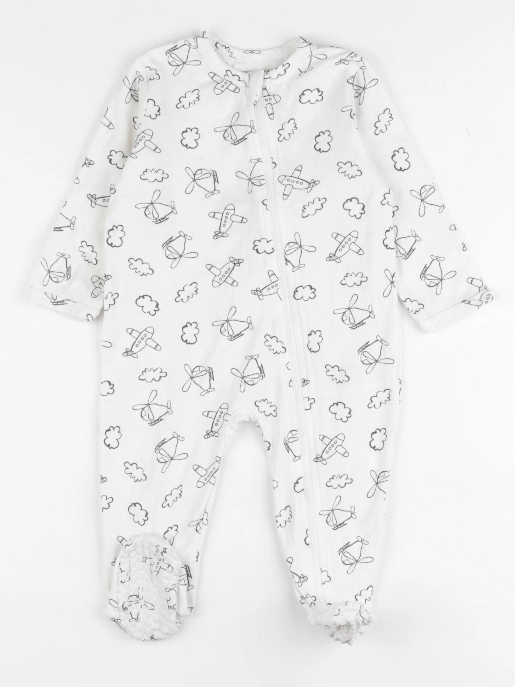 Vertbaudet - pyjama coton blanc - 12 mois