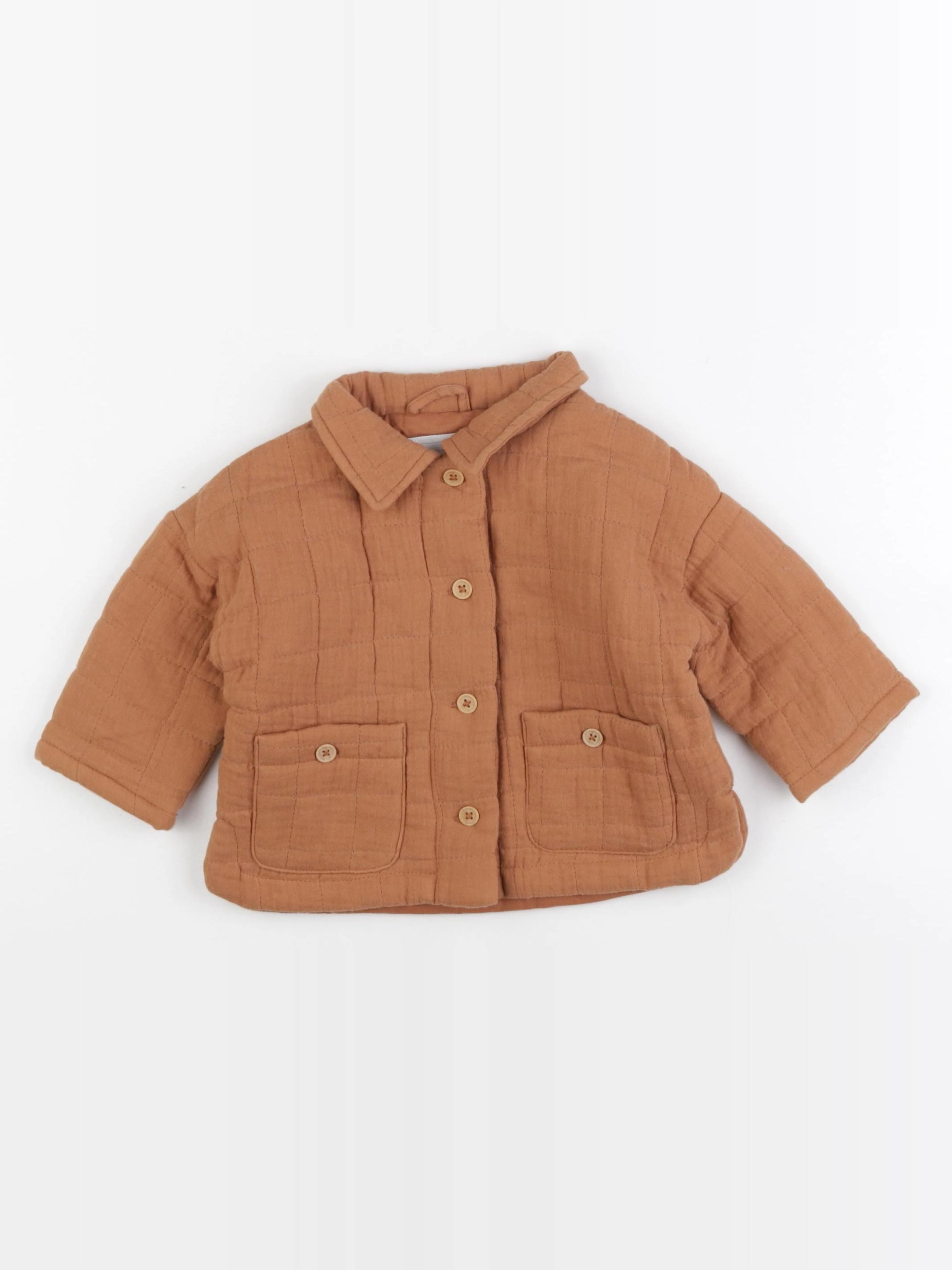 Vertbaudet - veste marron - 9 mois