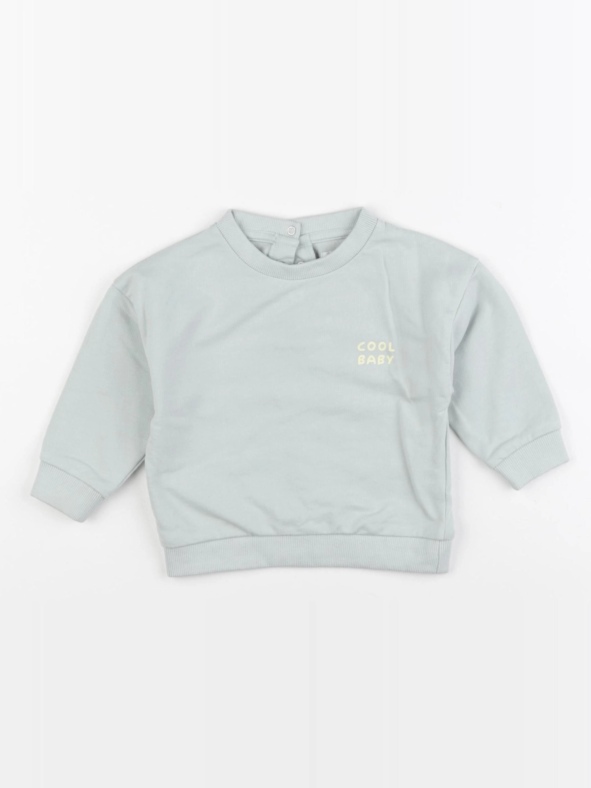 Vertbaudet - sweat vert - 12 mois