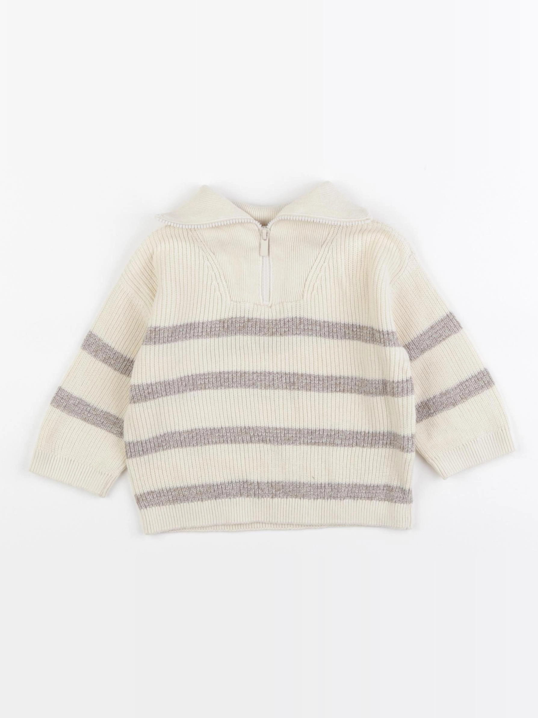 Vertbaudet - pull blanc - 9 mois