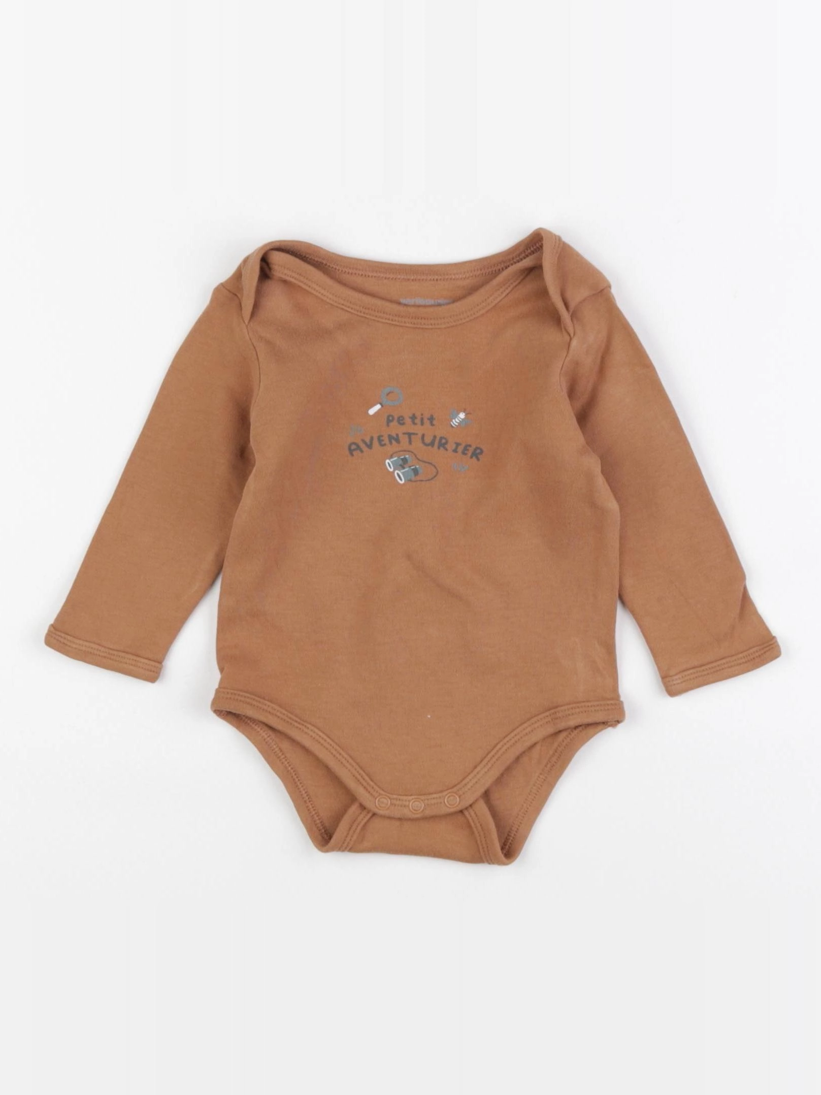 Vertbaudet - body marron - 6/9 mois