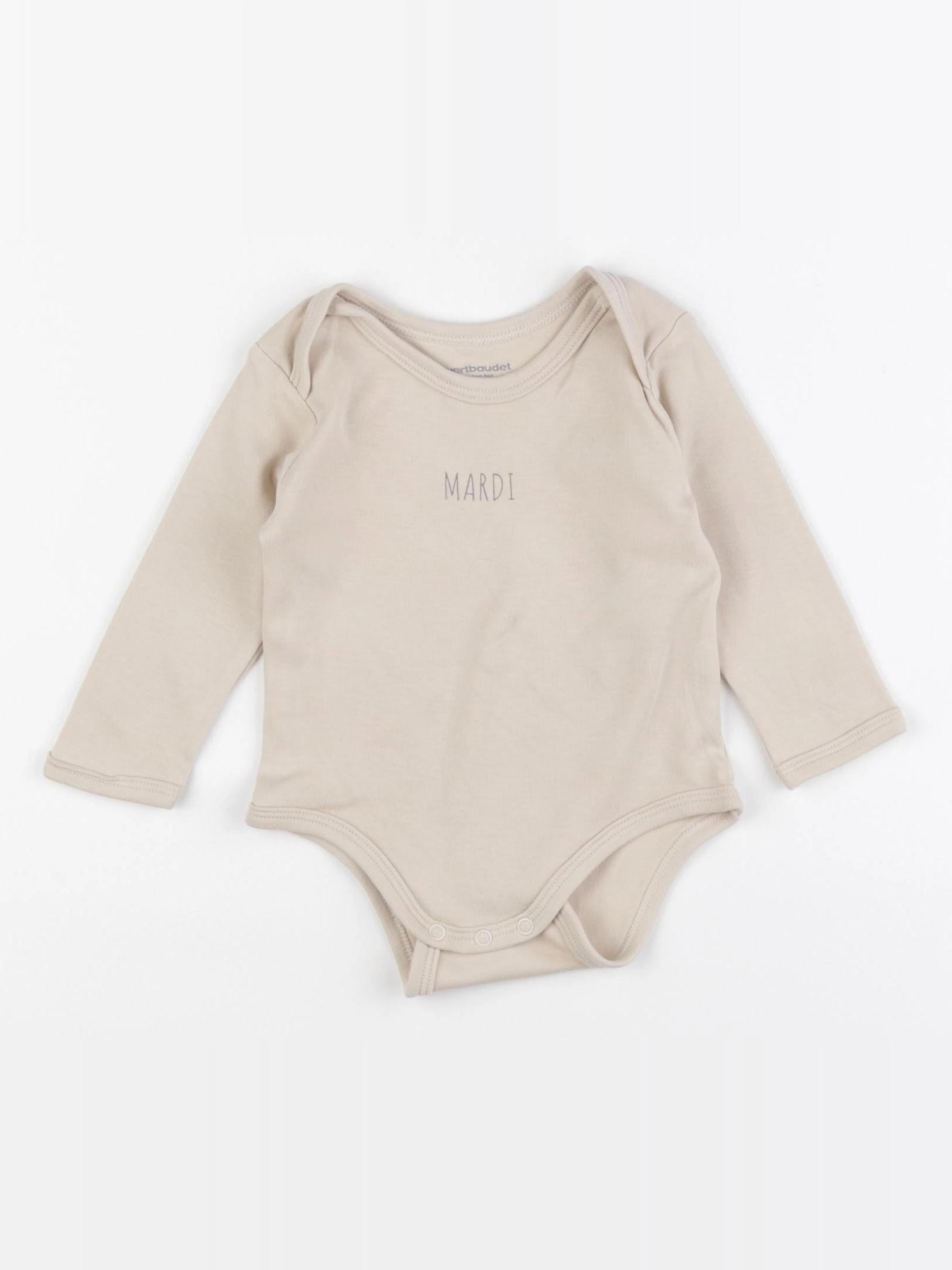 Vertbaudet - body beige - 9 mois
