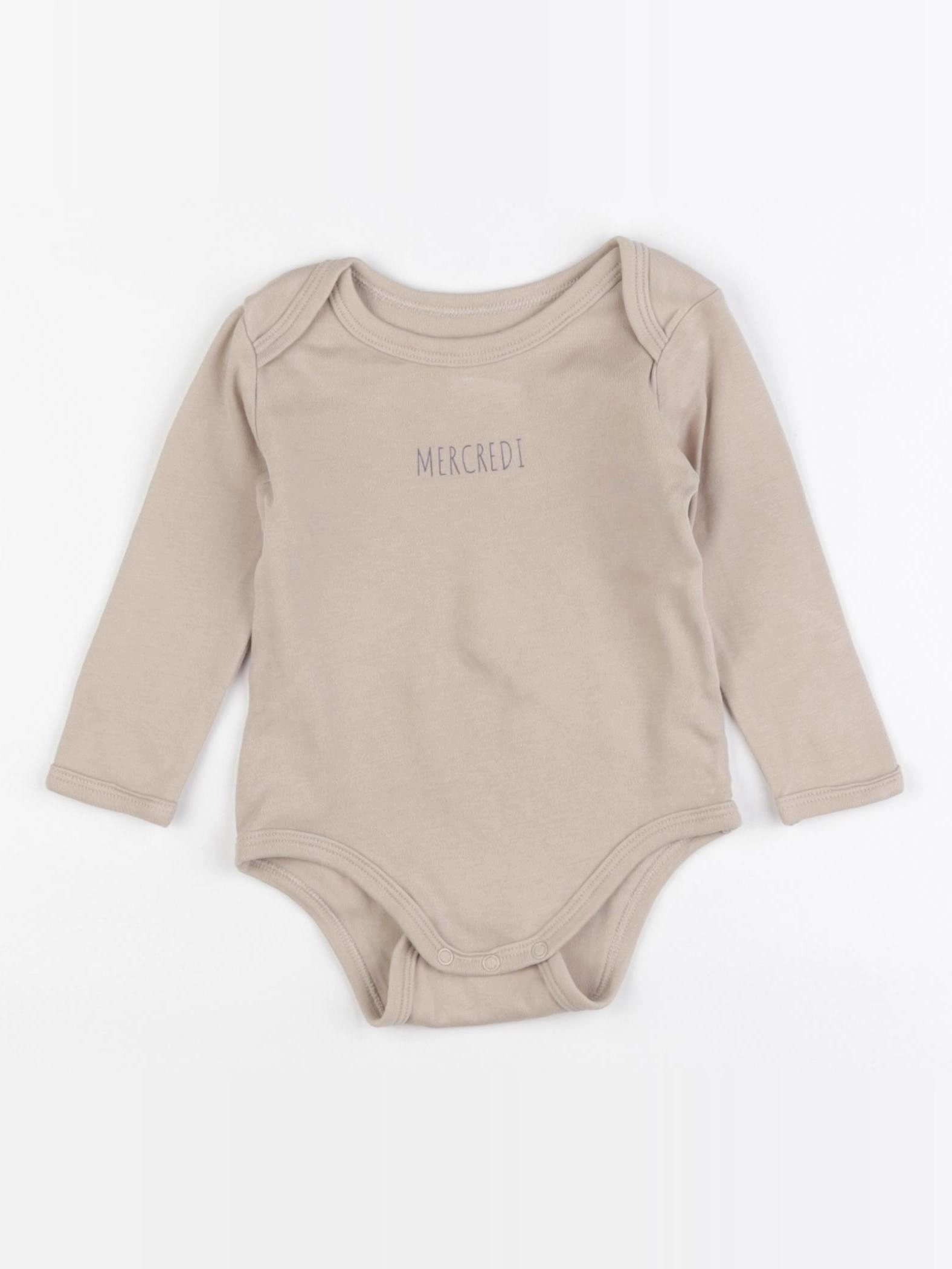 Vertbaudet - body beige - 9 mois