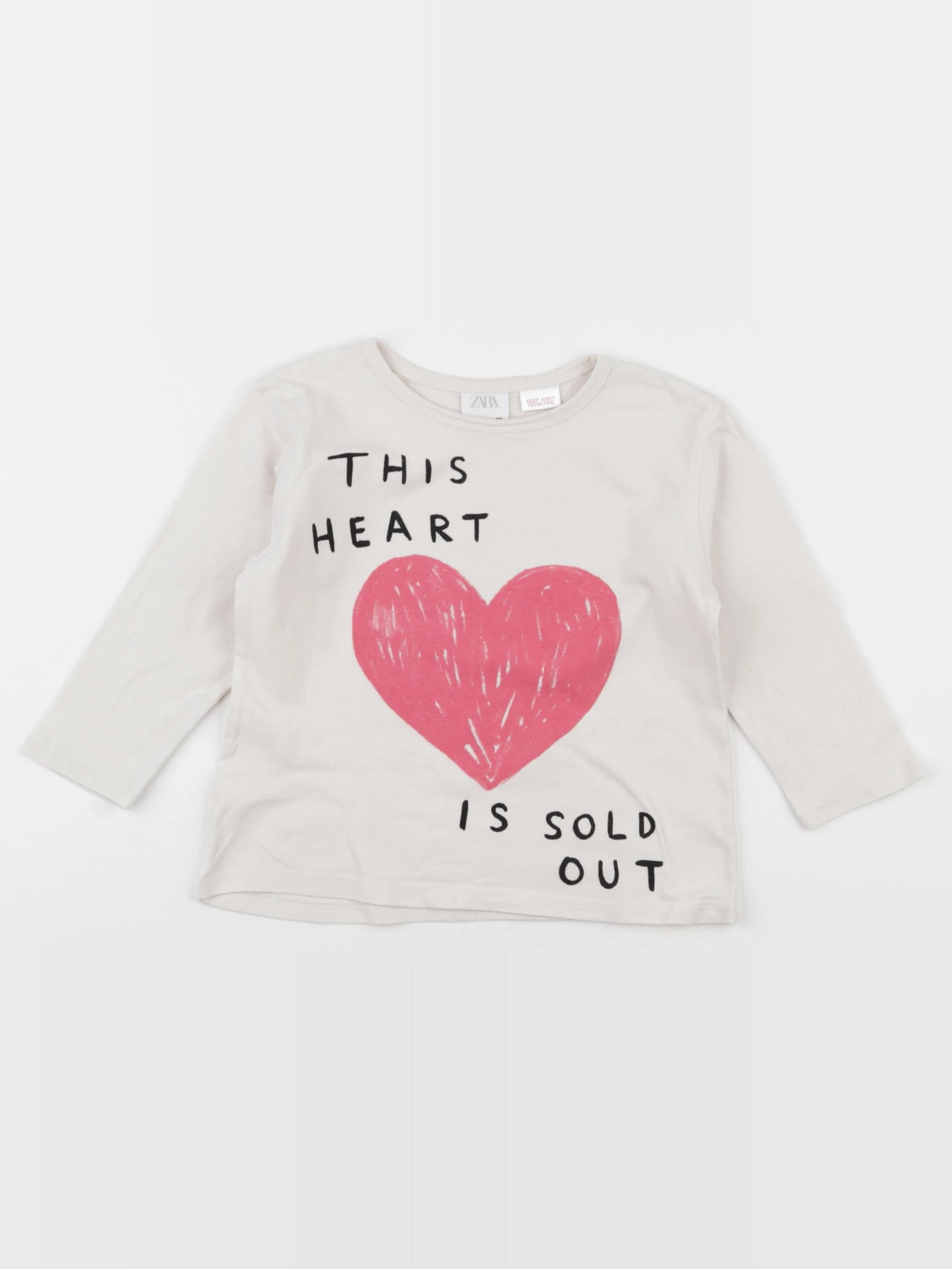 Zara - tee-shirt beige - 18/24 mois