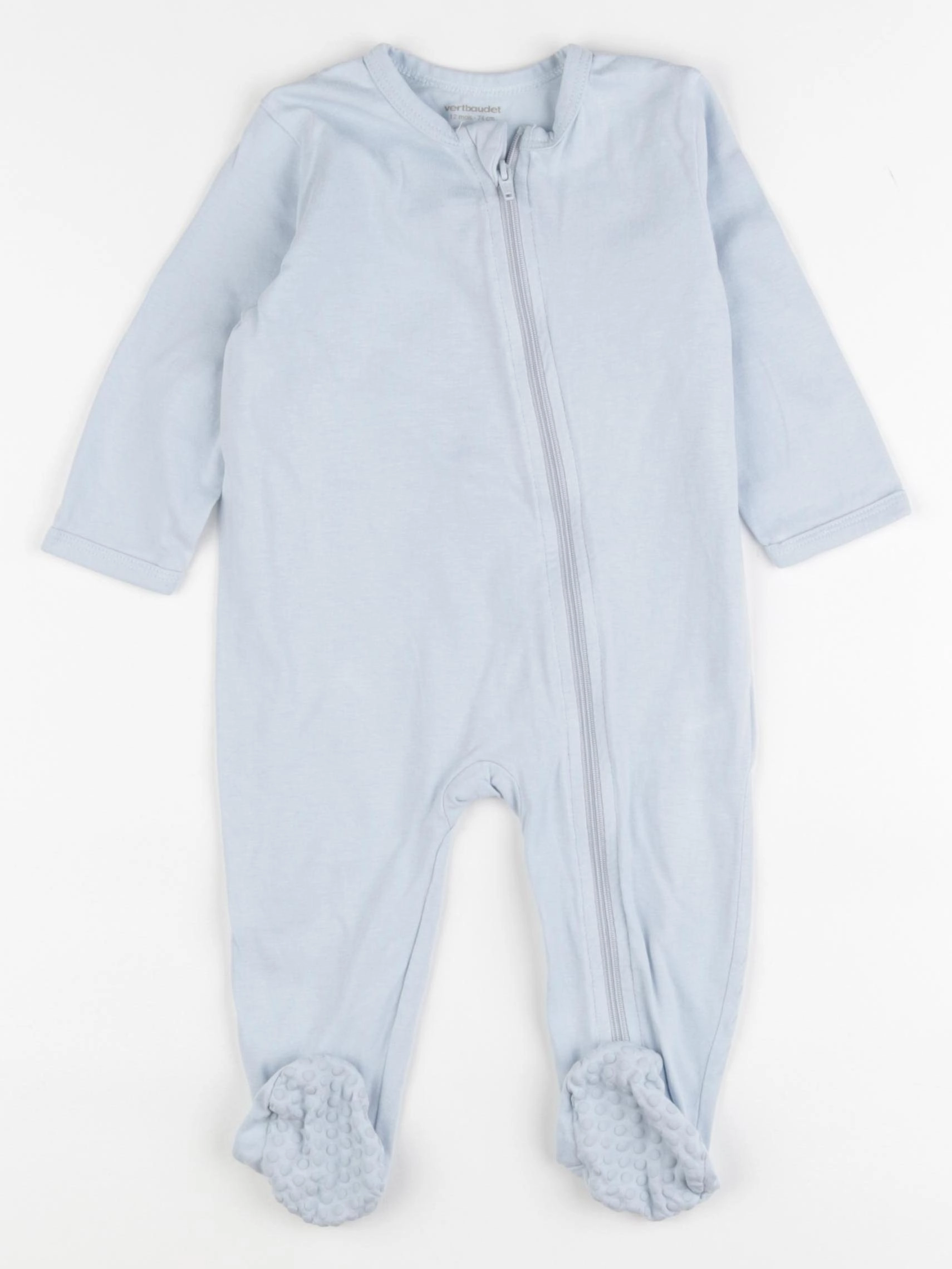 Vertbaudet - pyjama coton bleu - 12 mois