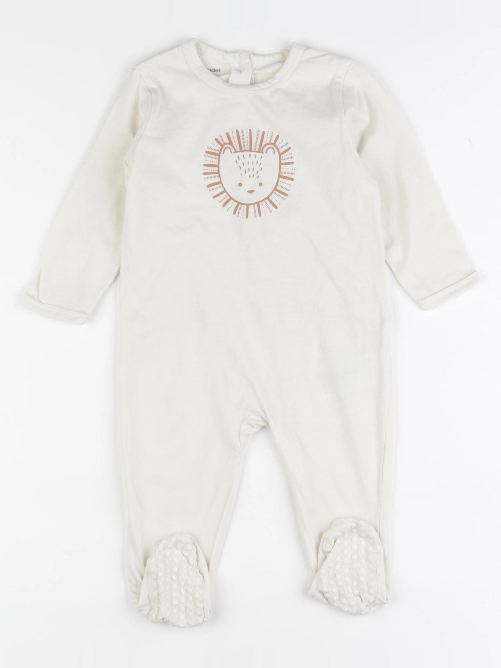 Vertbaudet - pyjama coton beige - 9 mois