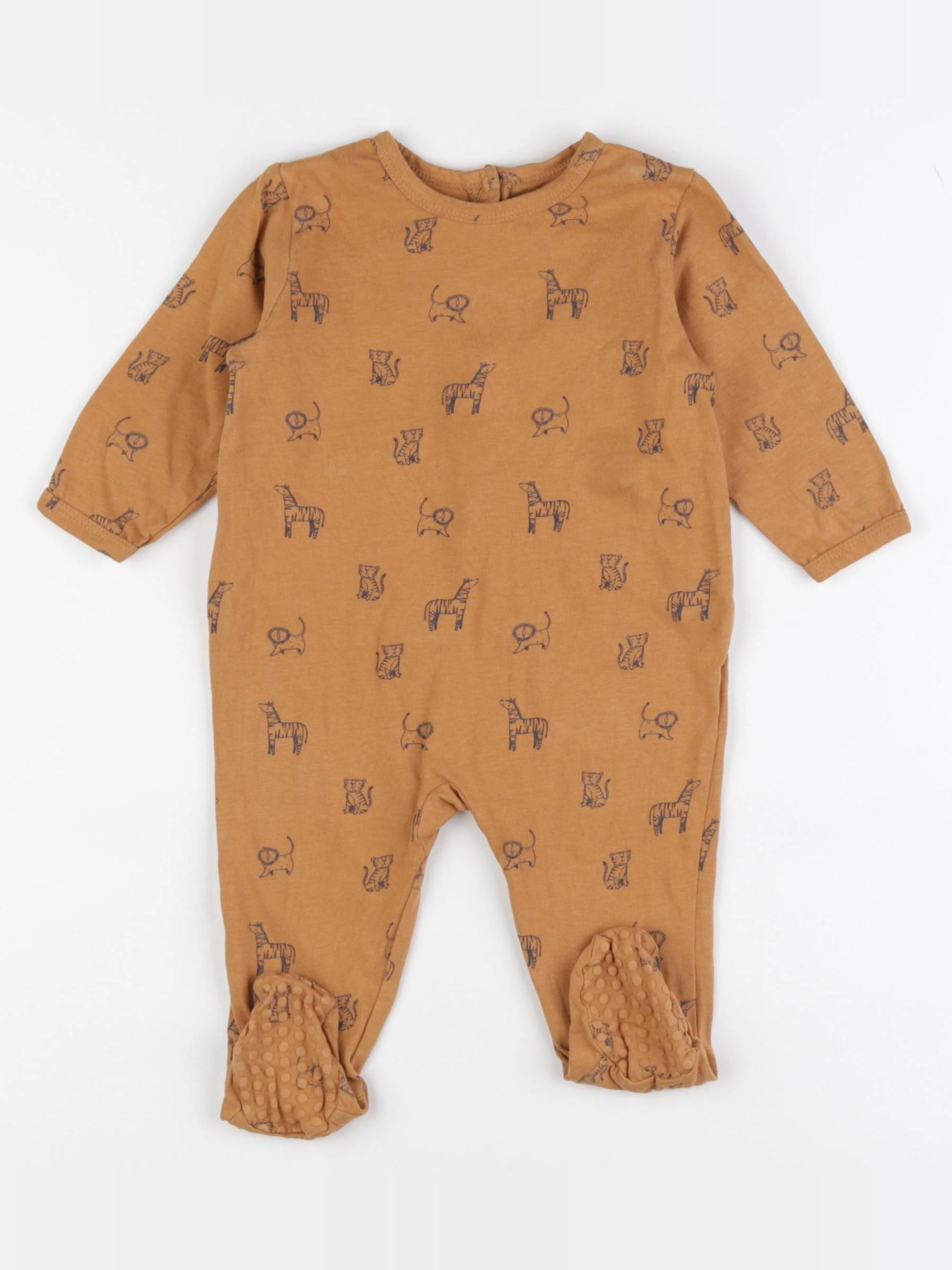 Vertbaudet - pyjama coton marron - 9 mois