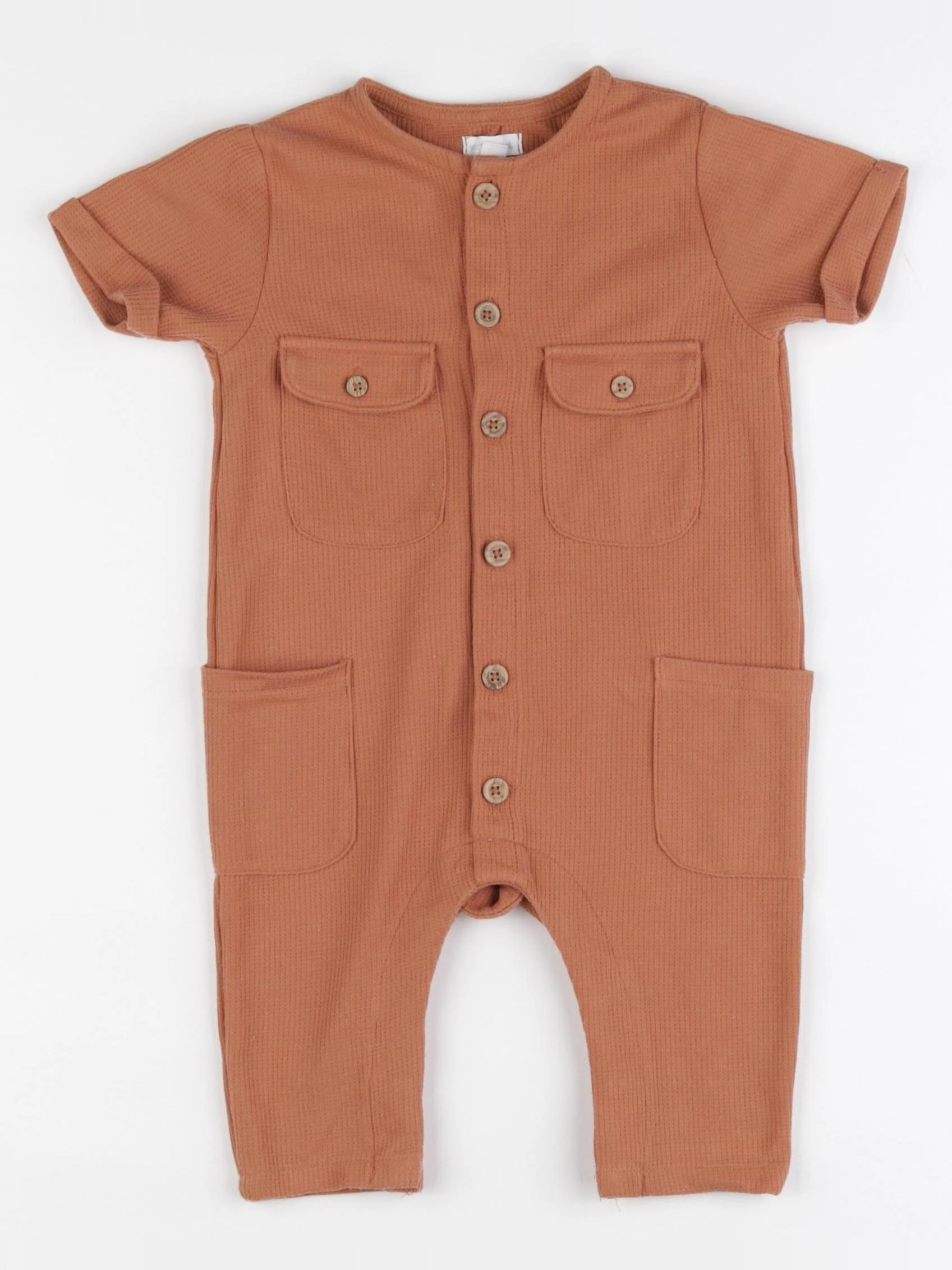 Vertbaudet - combinaison marron - 9 mois